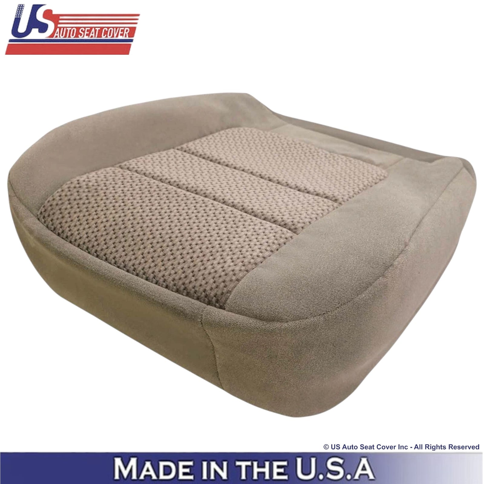 2001 For Ford F-250 XLT Crew-Cab Cloth Driver Bottom Seat Cover med. Parchment