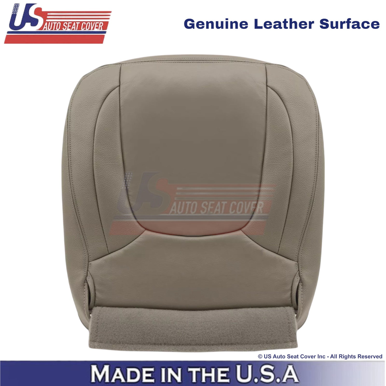 2004-2005 For Dodge Ram 2500 Laramie Leather Driver Bottom Seat Cover Taupe