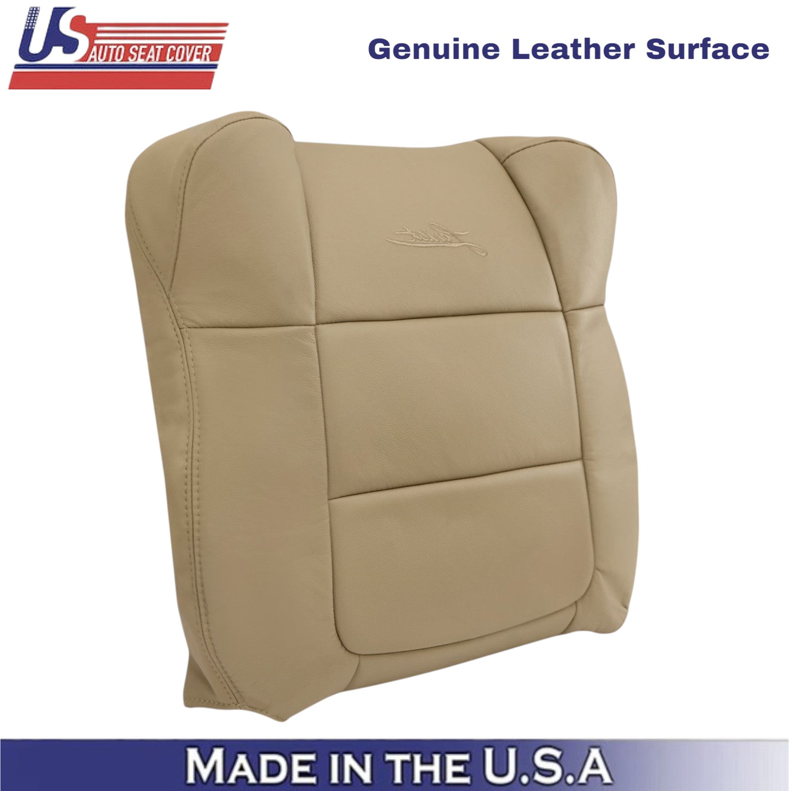 2001 to 2003 for Ford F150 Lariat leather Front Seat Covers Parchment Tan