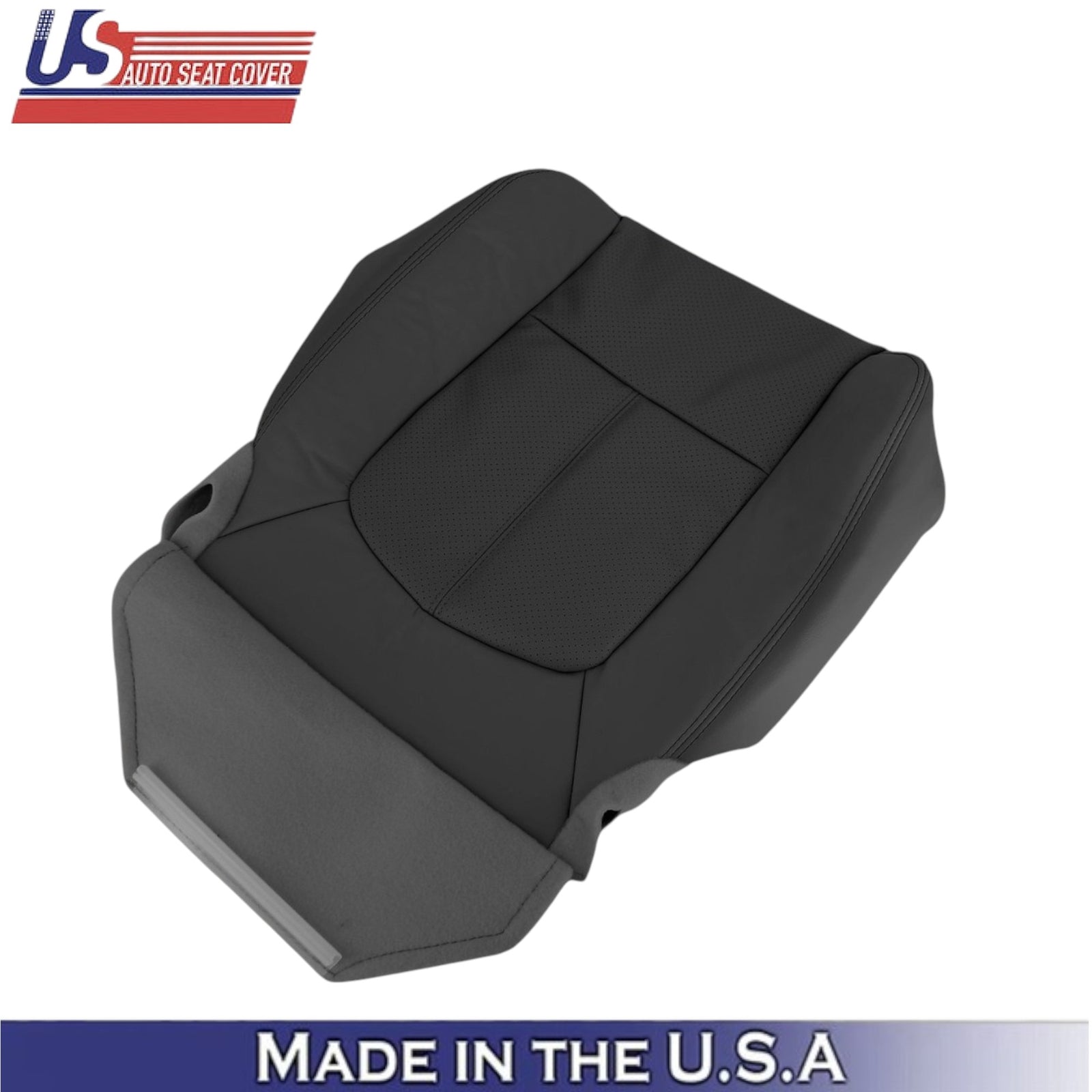 2011-2016 For Ford F250 F350 XL Leatherette Passenger Bottom Seat Cover Black