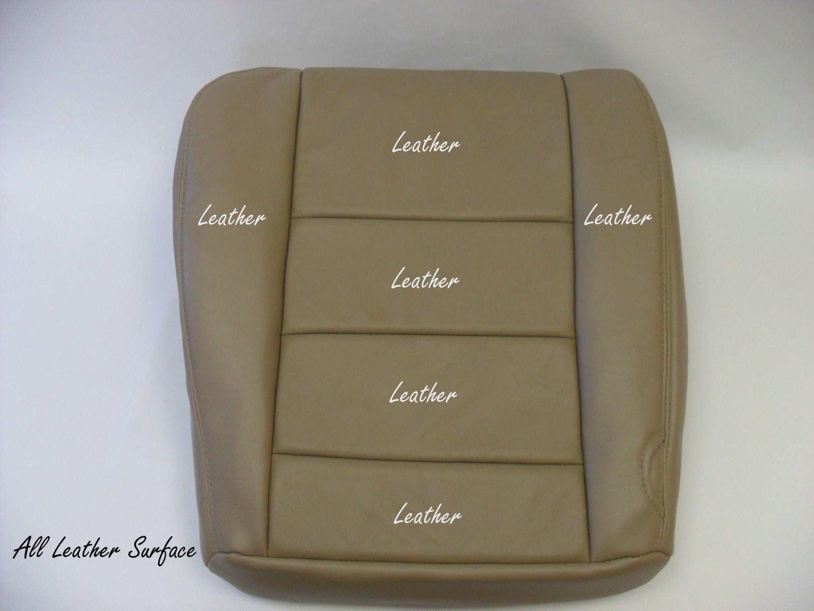 2002 to 2007 Ford F250 F350 Lariat Driver Side Bottom Seat Cover LEATHER TAN