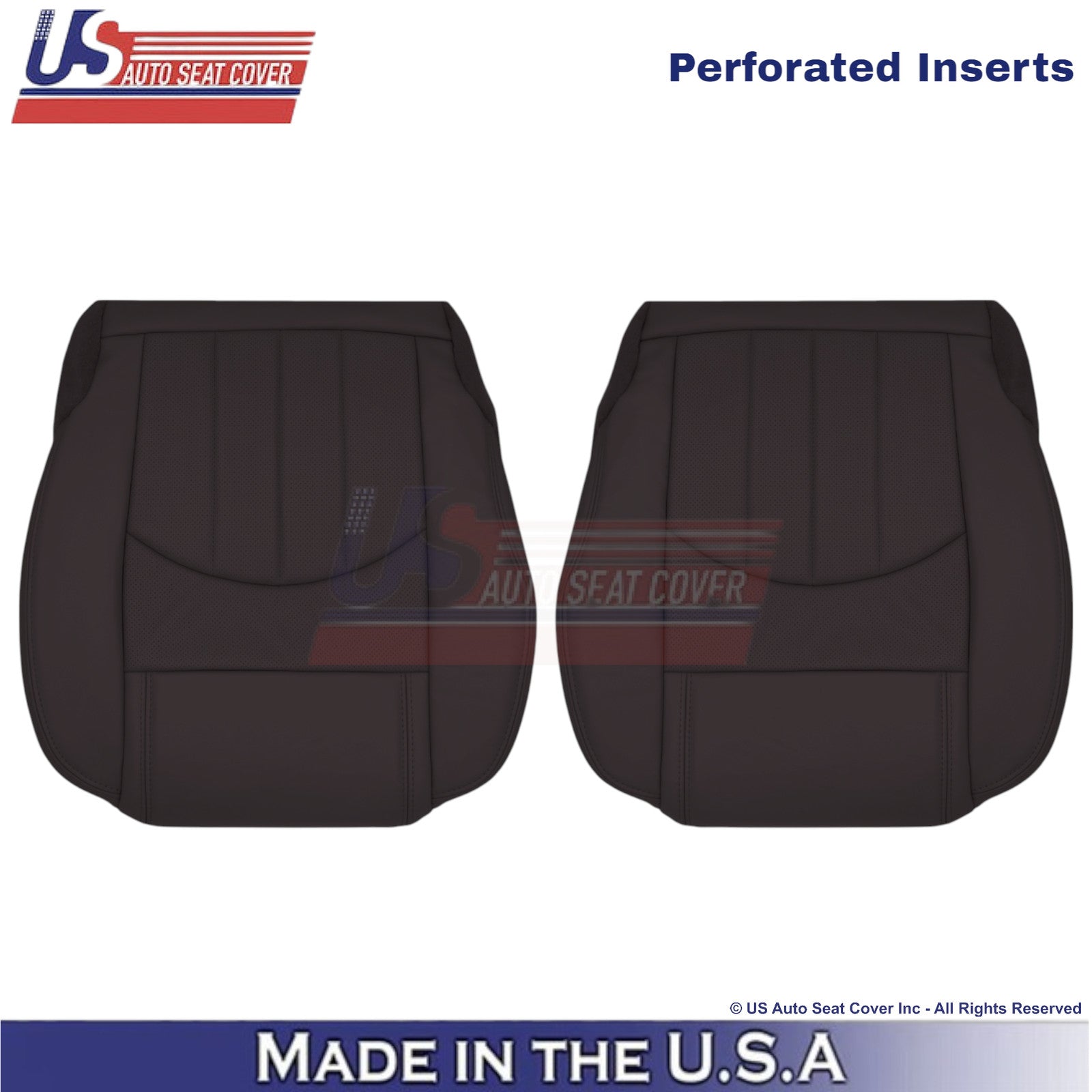 2013-2014 For Buick Enclave Leather Front Bottom Replacement Seat Cover Cocoa