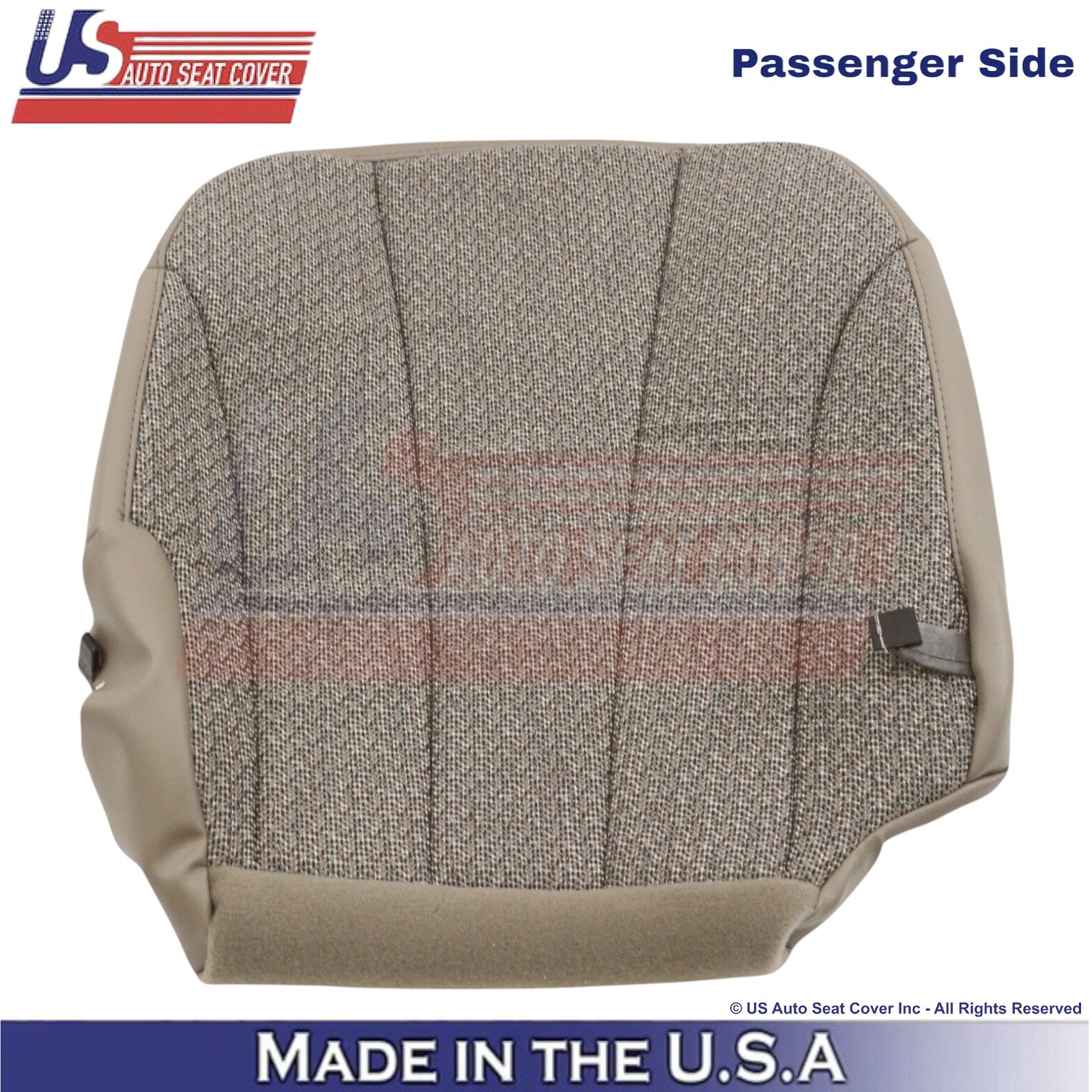 1999-2002 For Chevy Silverado WT Cloth Passenger Bottom Seat Cover Neutral Tan