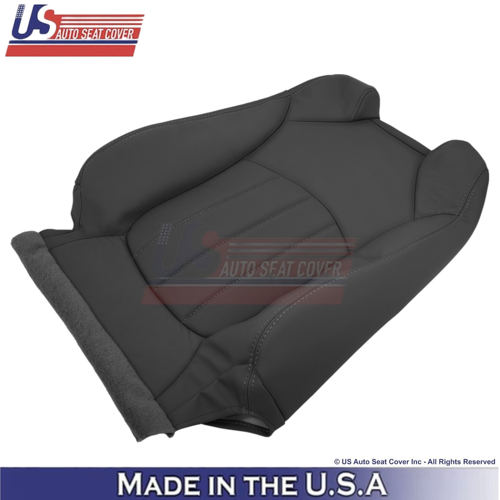 2013-2017 For Buick Enclave Leatherette Front Top Replacement Seat Covers Ebony