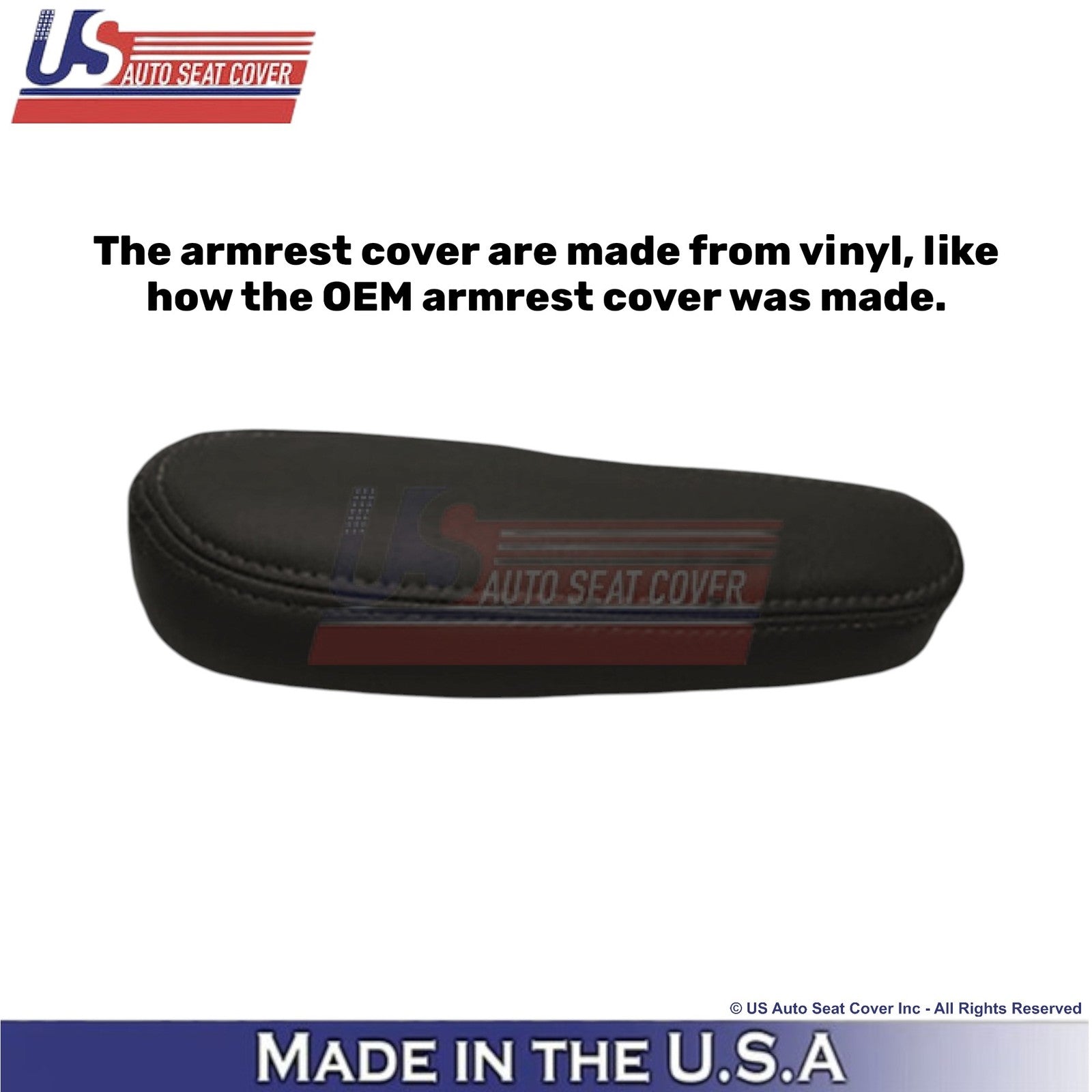 2003-2007 Hummer H2 Leatherette Front Armrest Replacement Covers Ebony Black