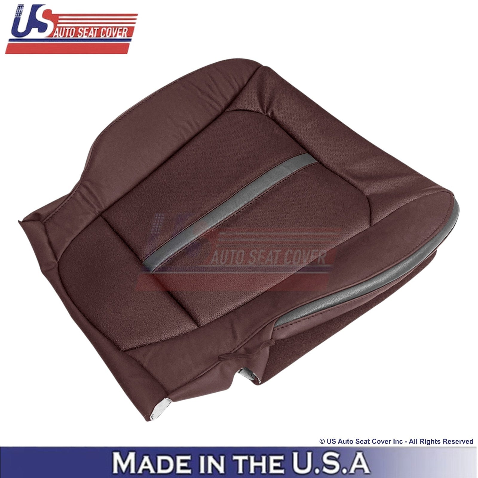 2018-2020 For Ford F150 Platinum Genuine Leather Driver Bottom Covers Dk Marsala