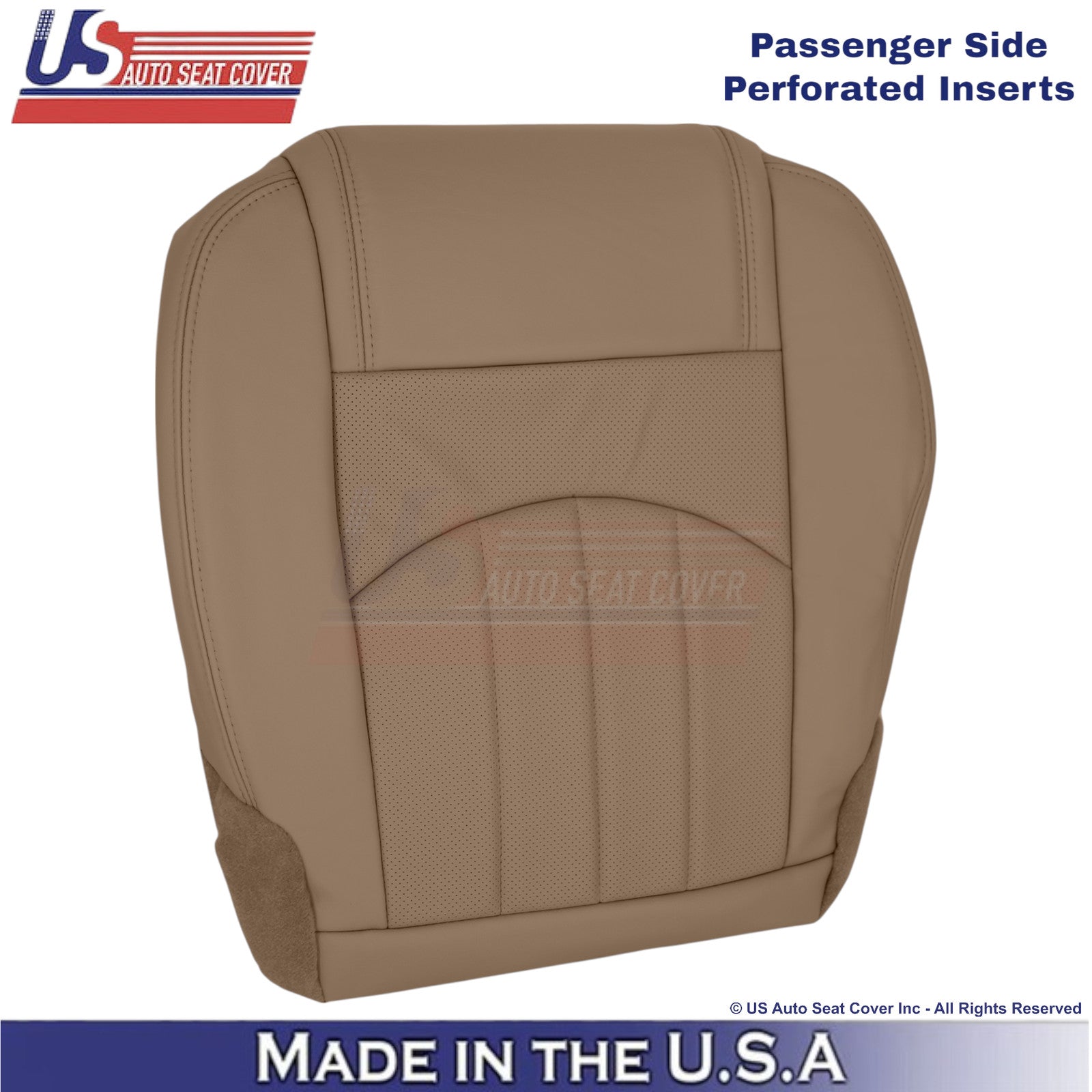 2013-2017 For Buick Enclave Leather Passenger Bottom Seat Cover Choccachino