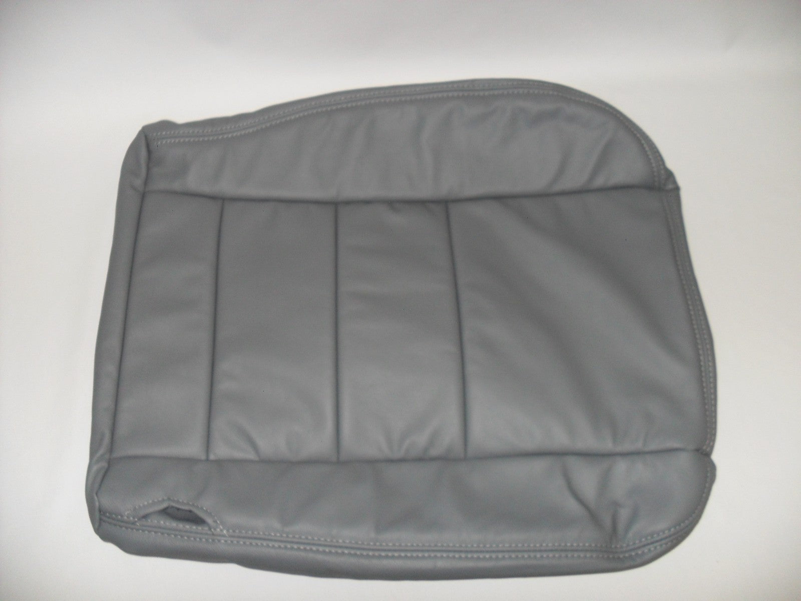 2002 to 2007 Ford F350 Lariat Driver & Passenger Bottom Leather Seat Covers Gray