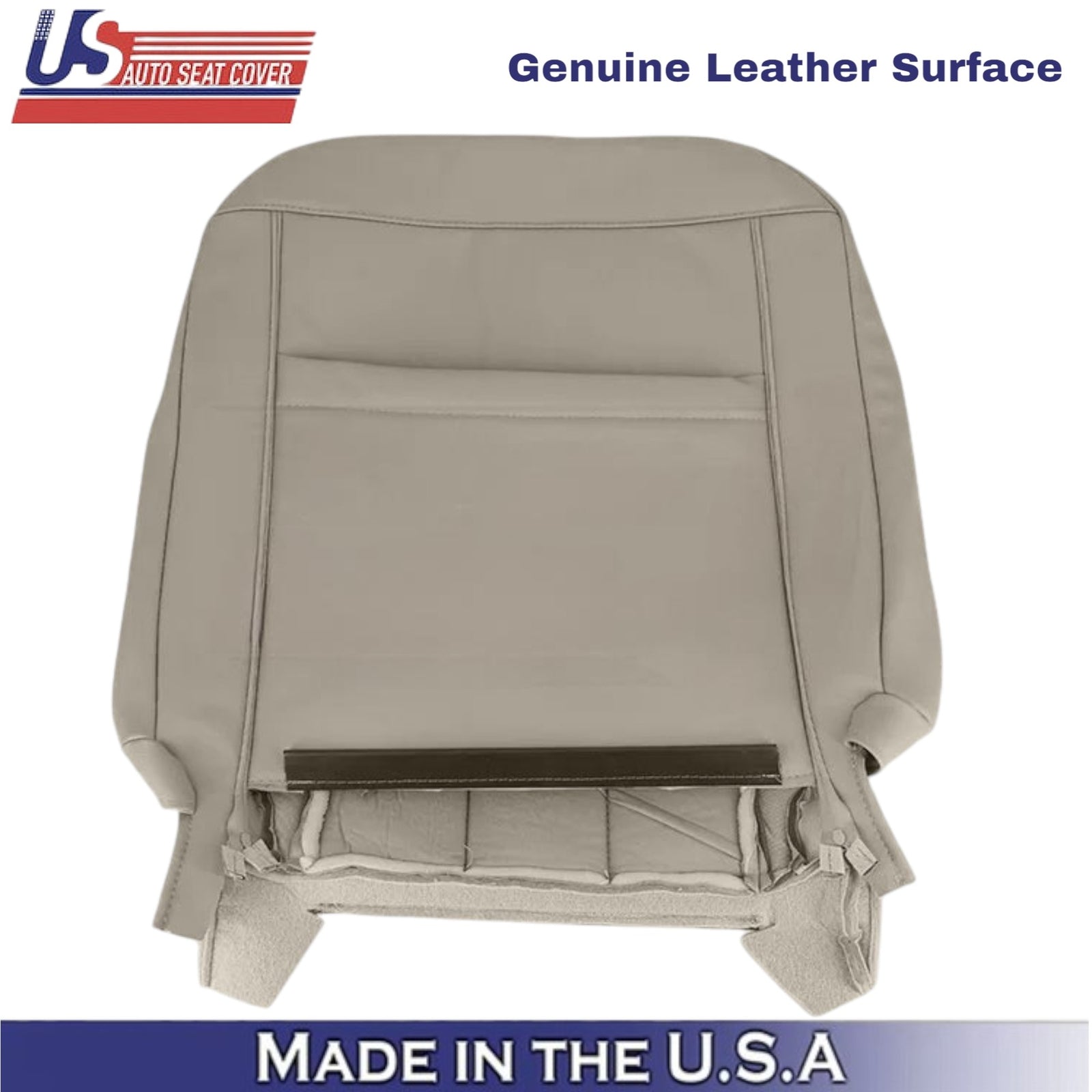 2003-2005 For Mercury Grand Marquis Genuine Leather Driver Seat Covers Parchment