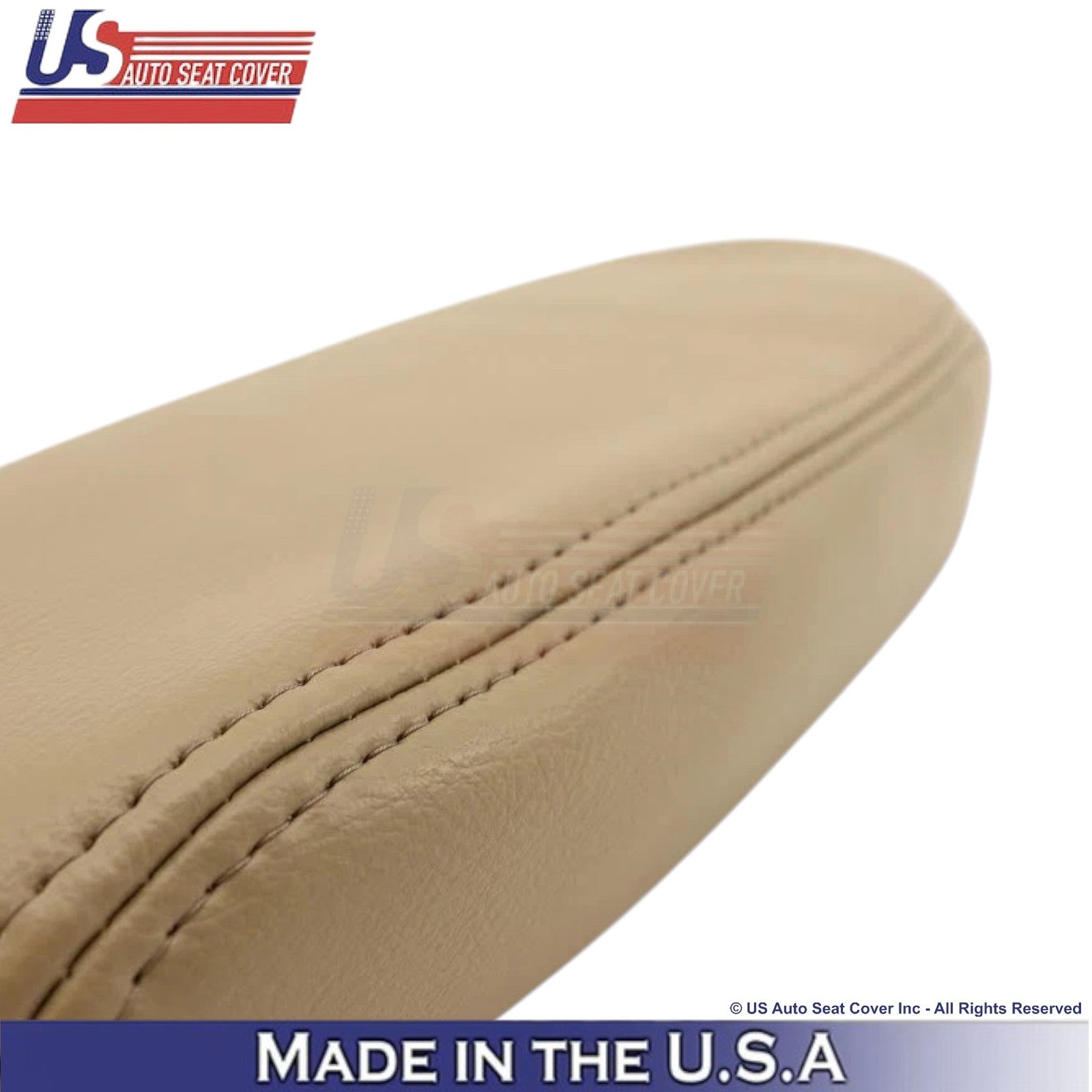 2000-2001 For Ford Excursion Leatherette Front Armrest Covers Medium Parchment