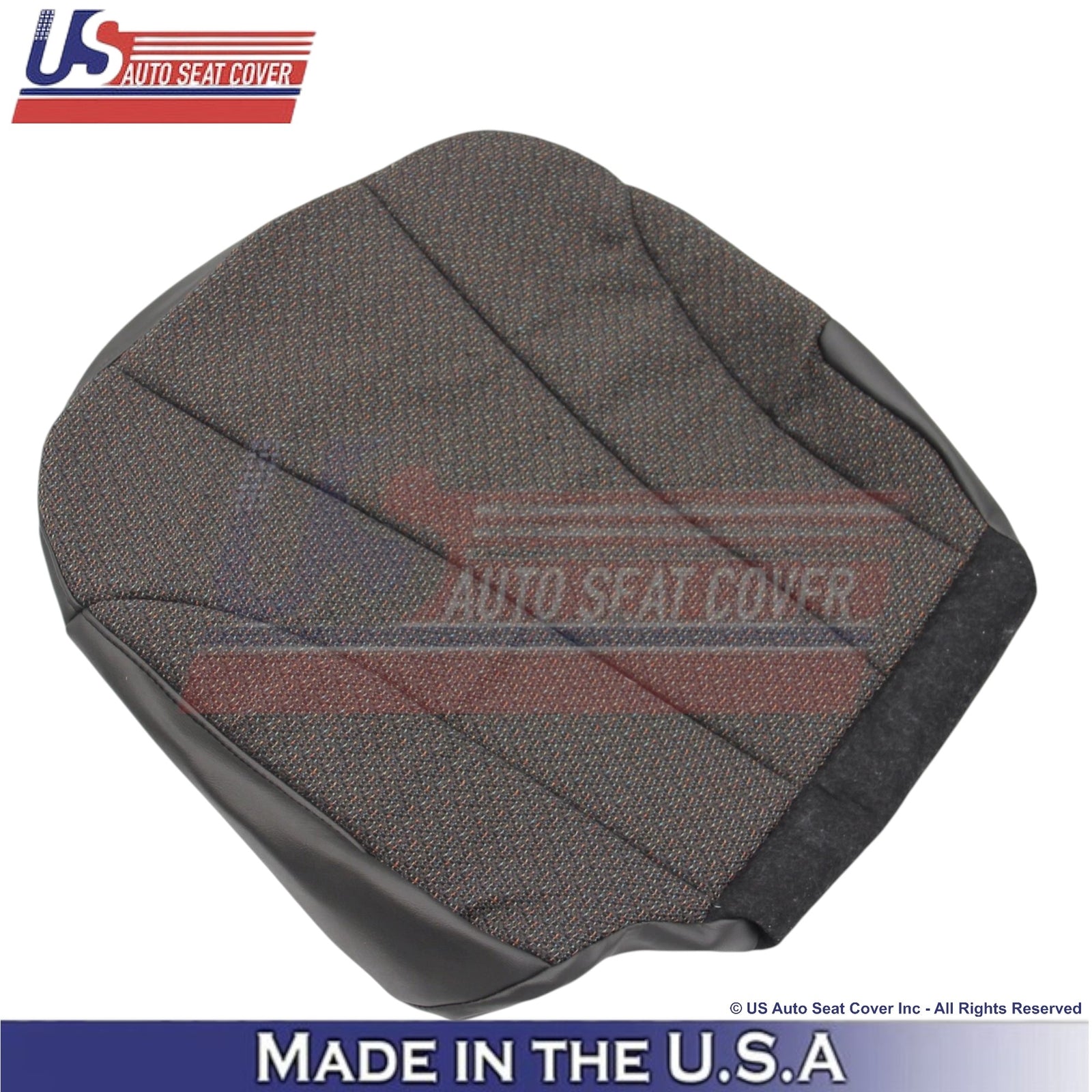1999-2002 For Chevy Silverado 1500 2500 Cloth Front Bottom Seat Covers Dark Gray