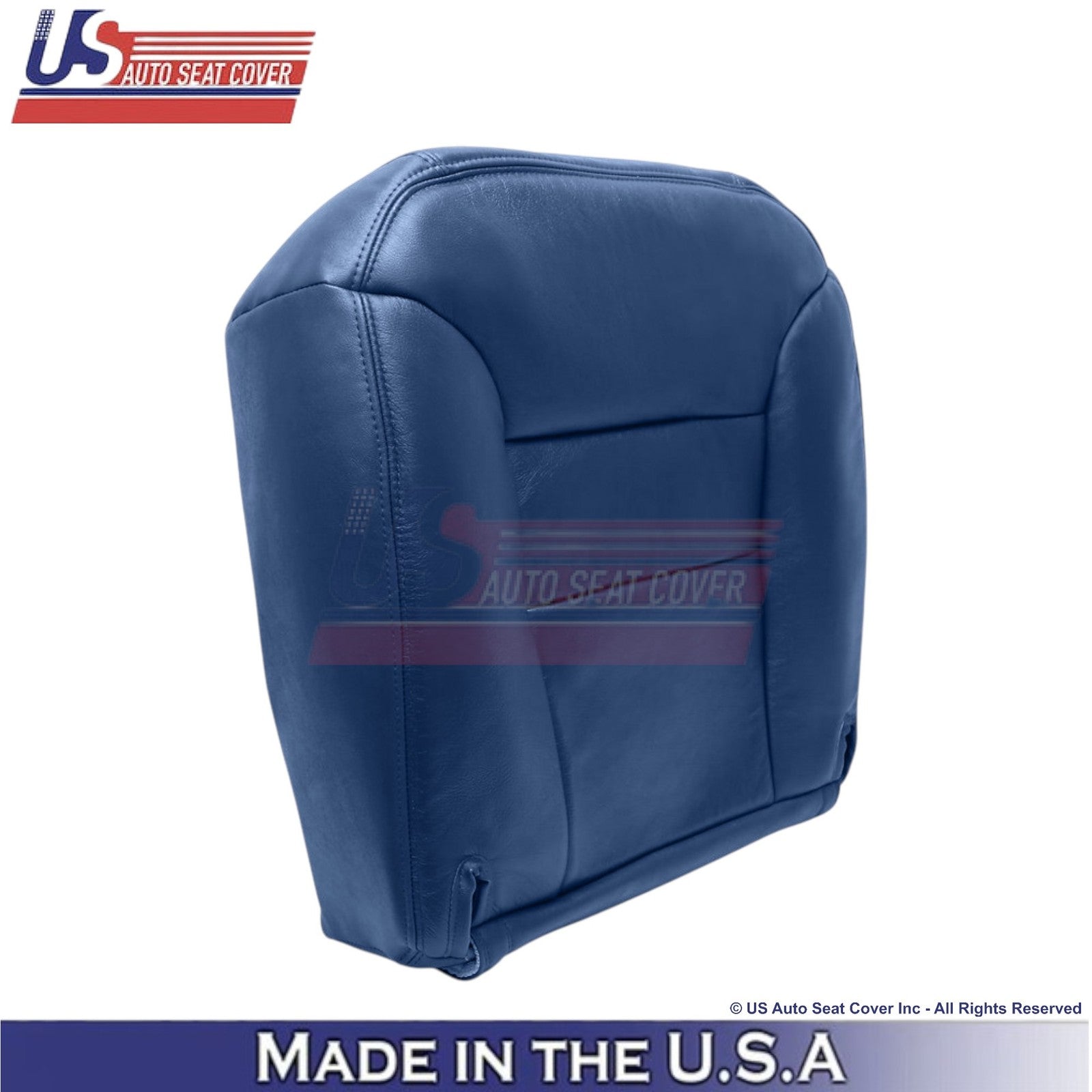 1995-1999 Fits Chevy Suburban Genuine Leather Passenger Side Covers Navy Blue