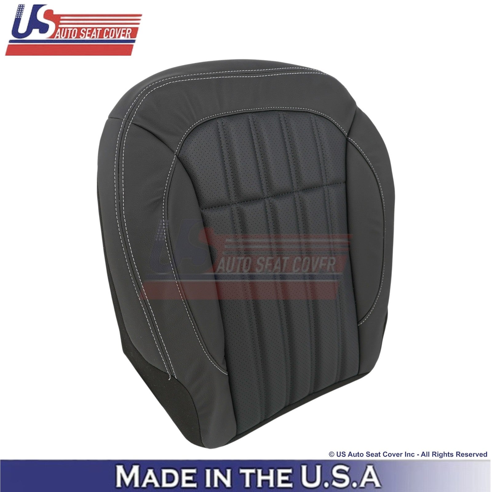 2017-2019 For Mercedes Benz GLS-Class Leatherette Perf Front Bottom Covers Black