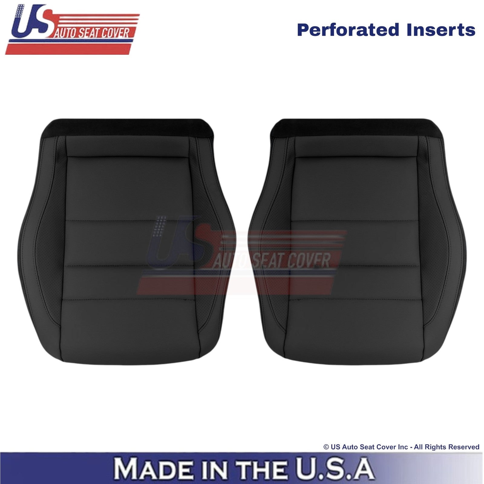 2010-2017 For Mercedes Benz E350 Coupe Leatherette Front Bottom Covers Jet Black