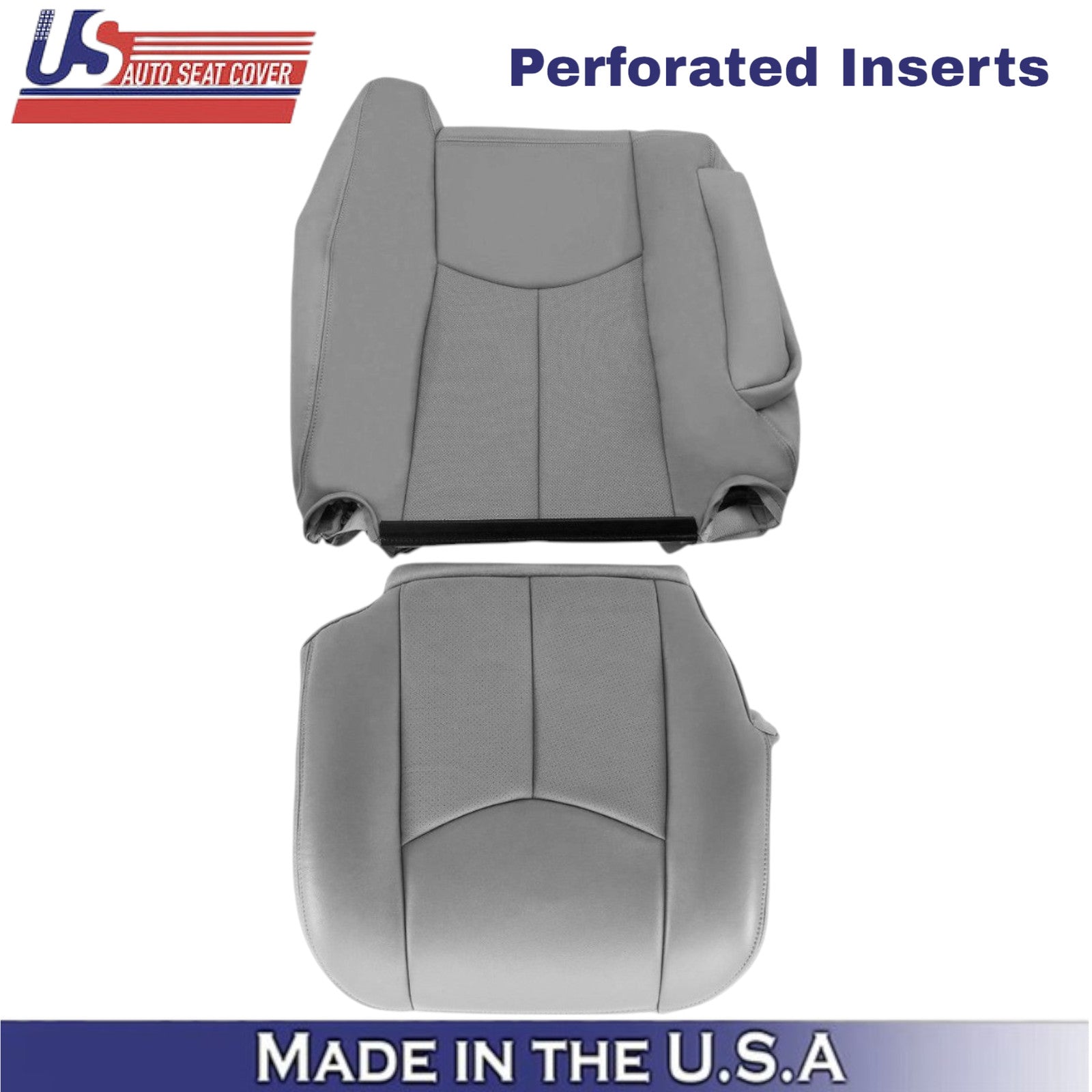 2003-2006 For Cadillac Escalade Genuine Leather Passenger Covers Pewter Gray