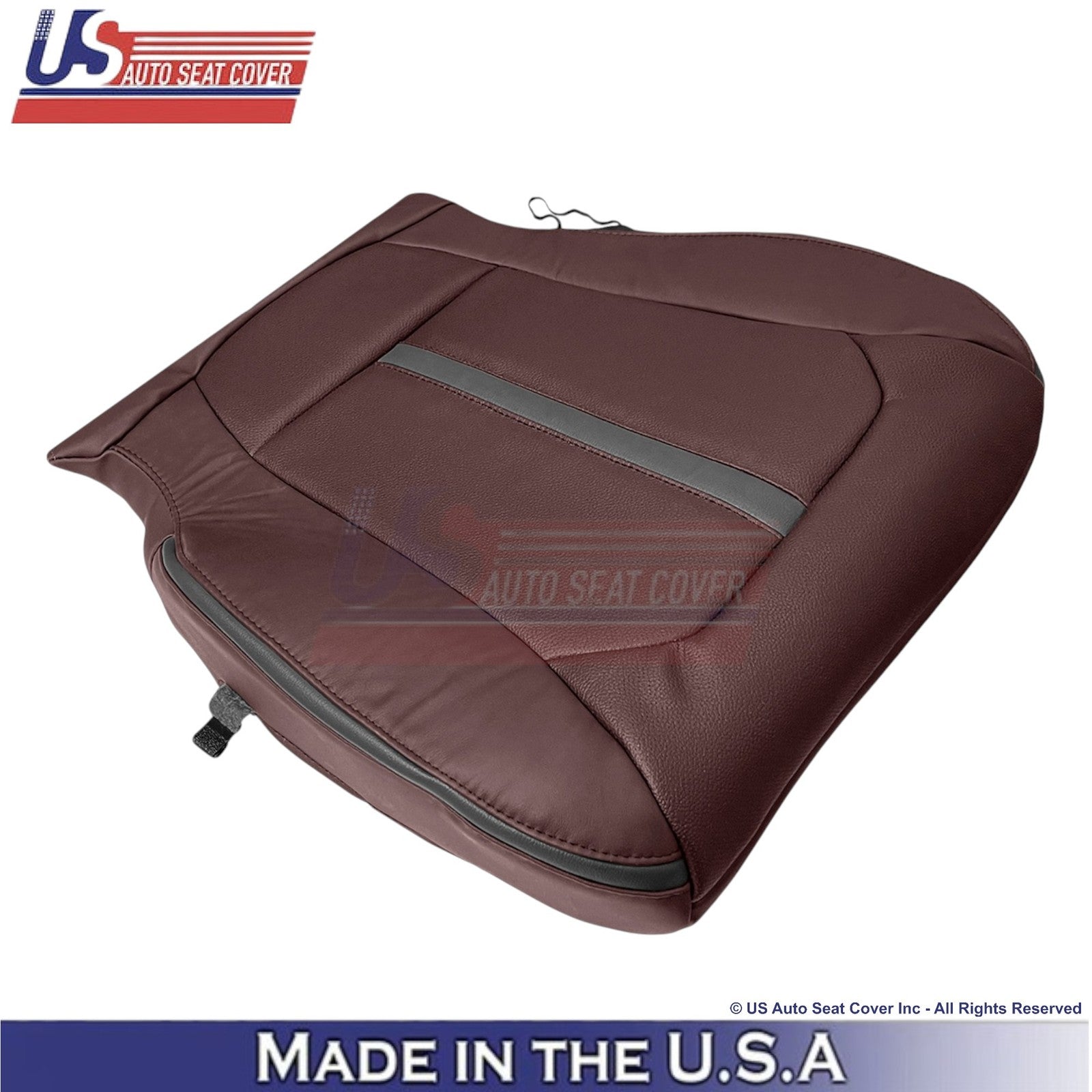 2018-2020 For Ford F150 Platinum Genuine Leather Front Bottom Covers Dk. Marsala