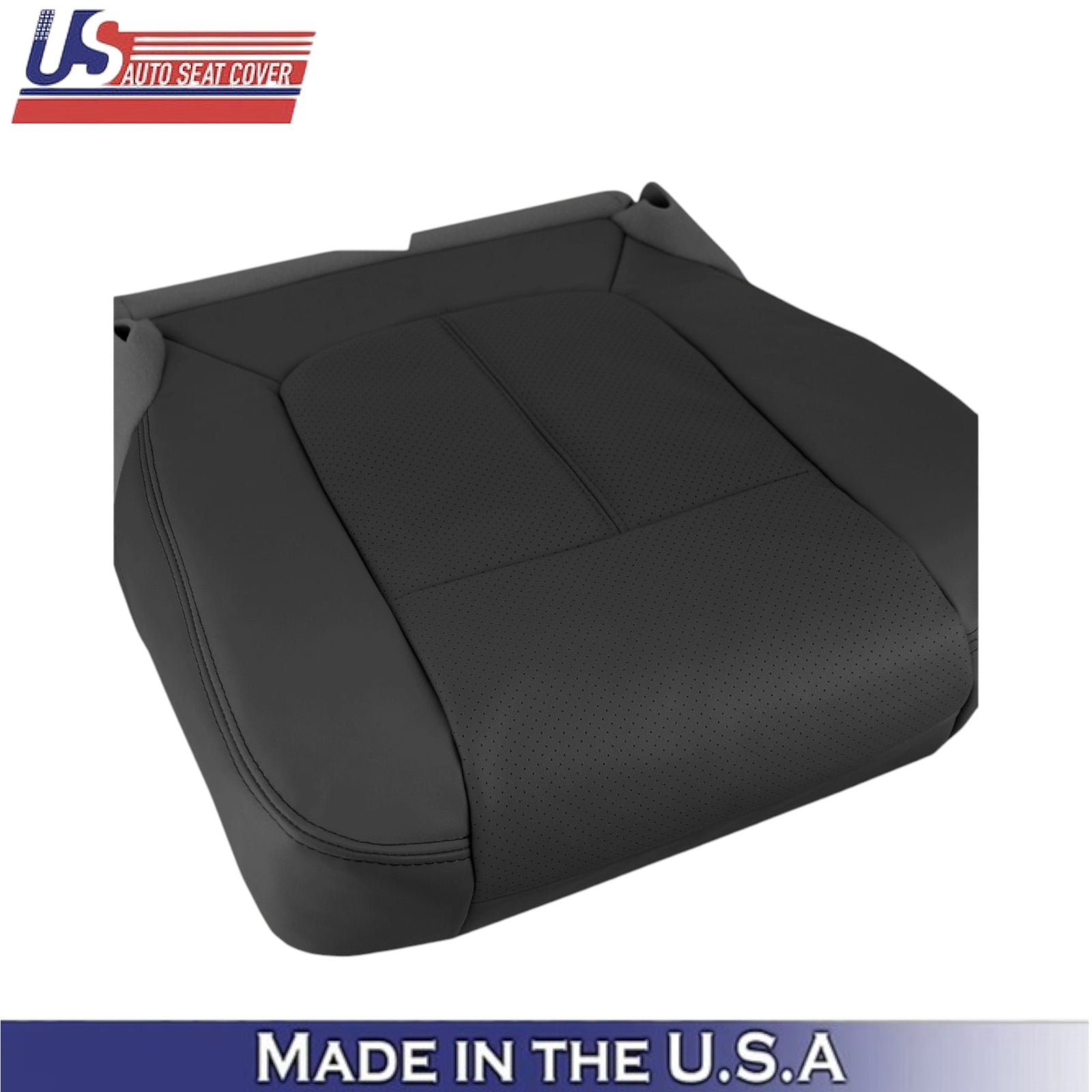 2011-2016 For Ford F250 F350 XL Leatherette Driver Bottom Seat Cover Black