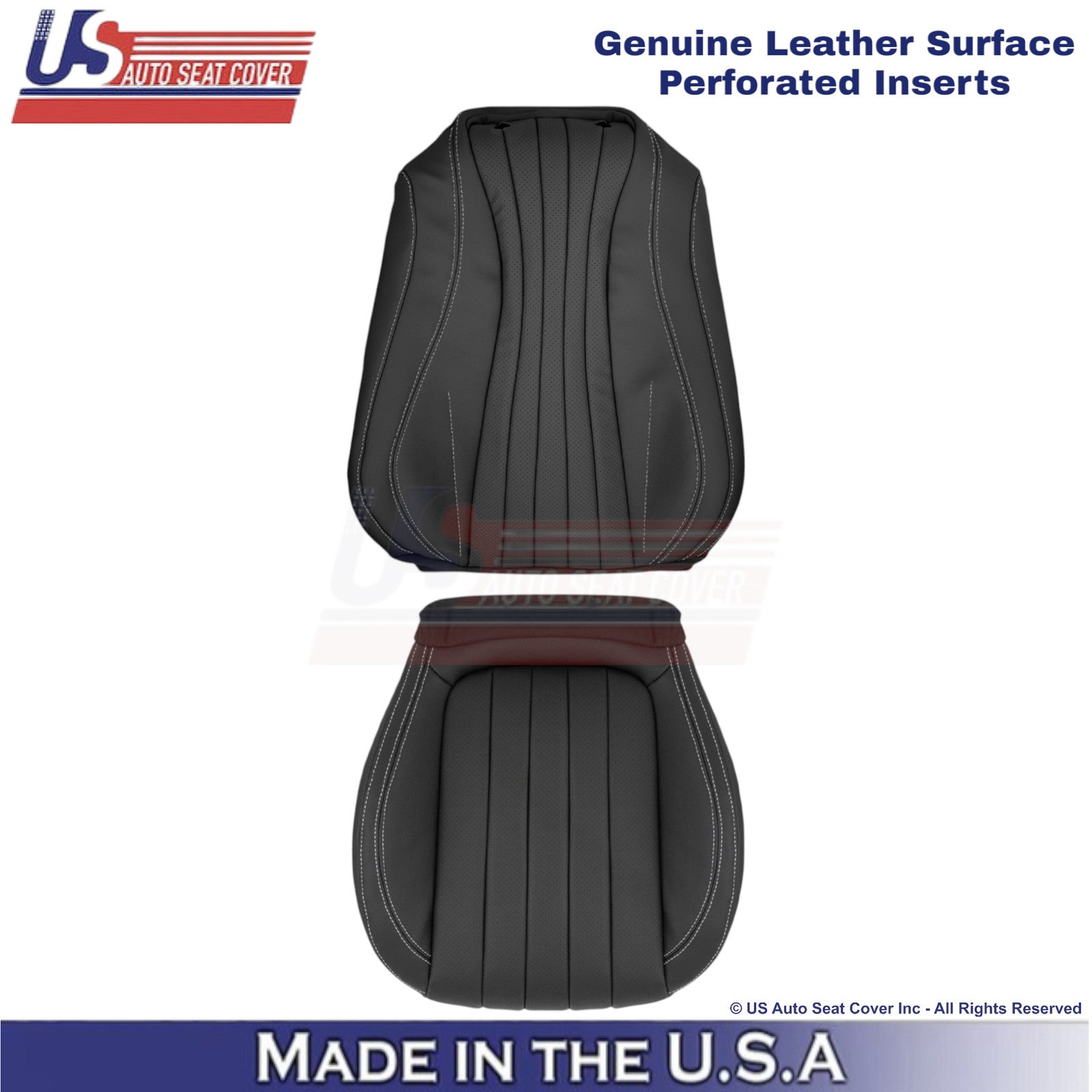 2017-2023 For Mercedes Benz E-Class Genuine Leather Driver Seat Covers Black