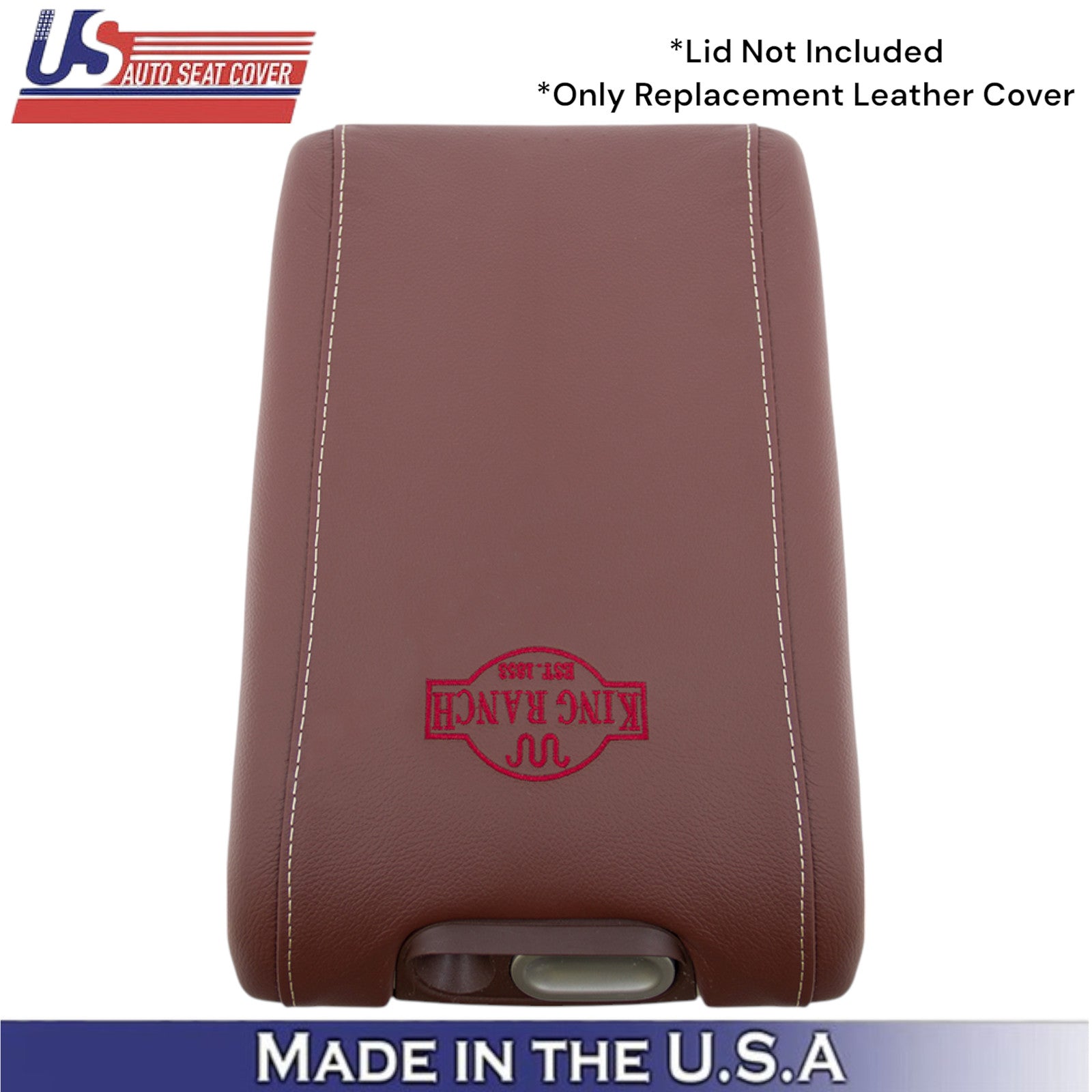 2009-2012 Ford F-150 King Ranch Leather Center Console Lid Cover Chaparral Brown