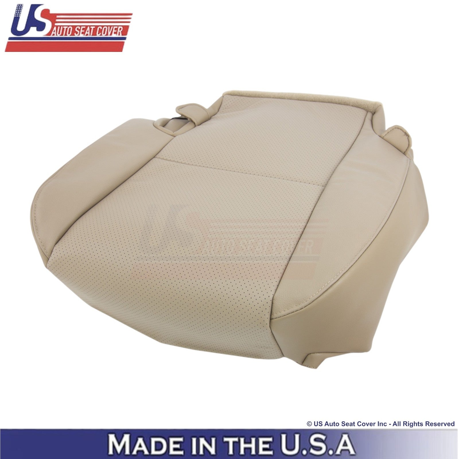 2008-2014 For Toyota Sequoia Leather Perf Rear Left Bottom Seat Cover Sand Beige