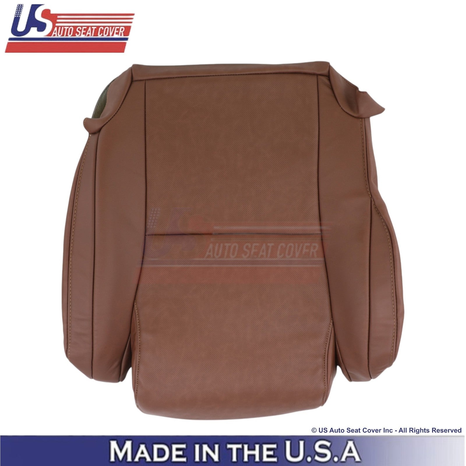 2007-2013 For Toyota Tundra Leather Perf. Passenger Bottom Seat Cover Red Rock
