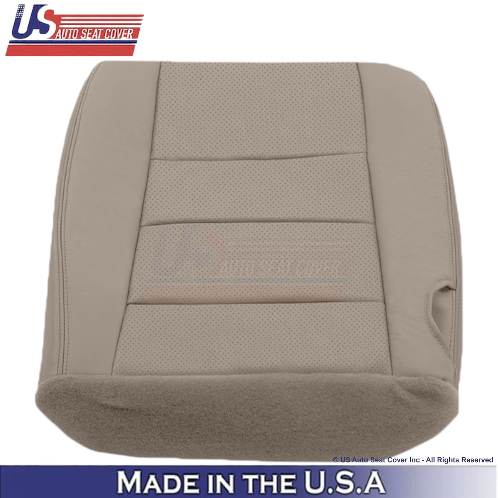2002-2003 For Ford F250 F350 Lariat Leatherette Perf Driver Bottom Cover Tan