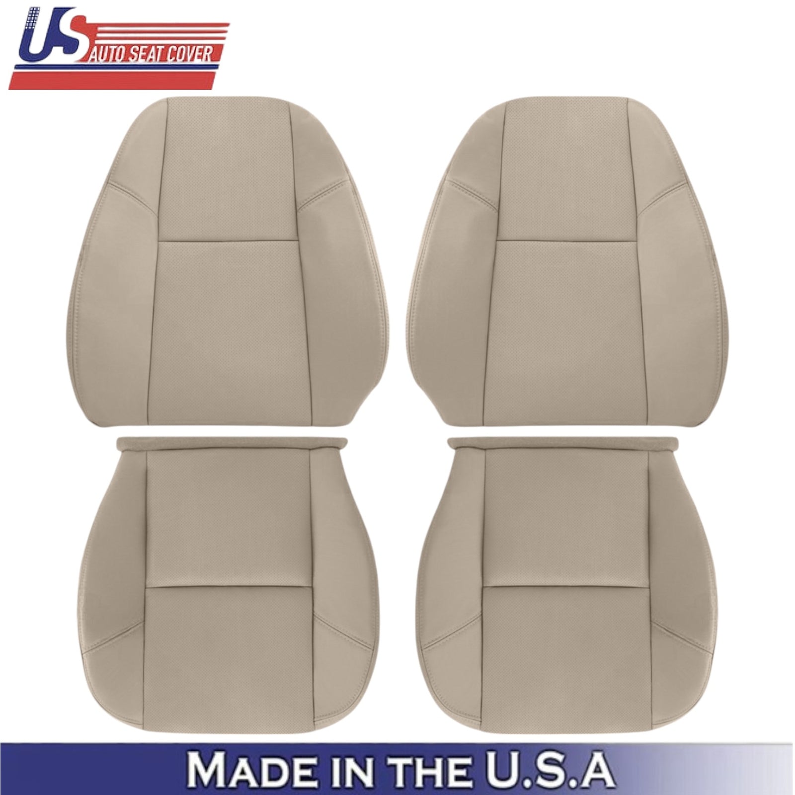 2007-2014 For Cadillac Escalade Leatherette Front Replacement Covers Lt Cashmere