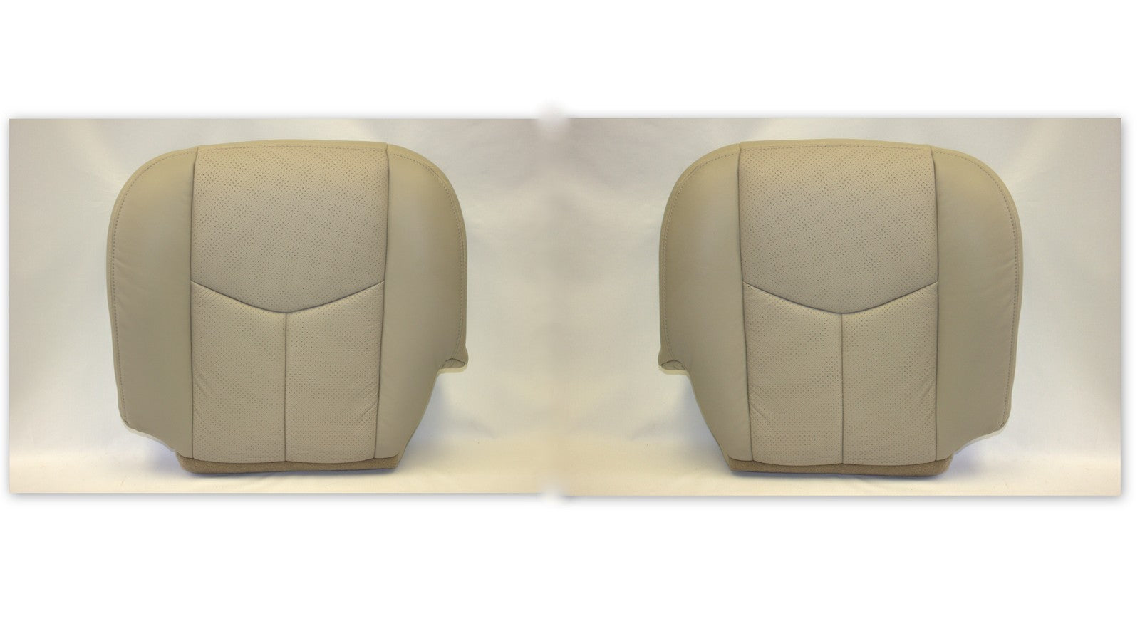 2005 2006 Cadillac Escalade Driver and Passenger Bottom Leather Seat Cover Tan