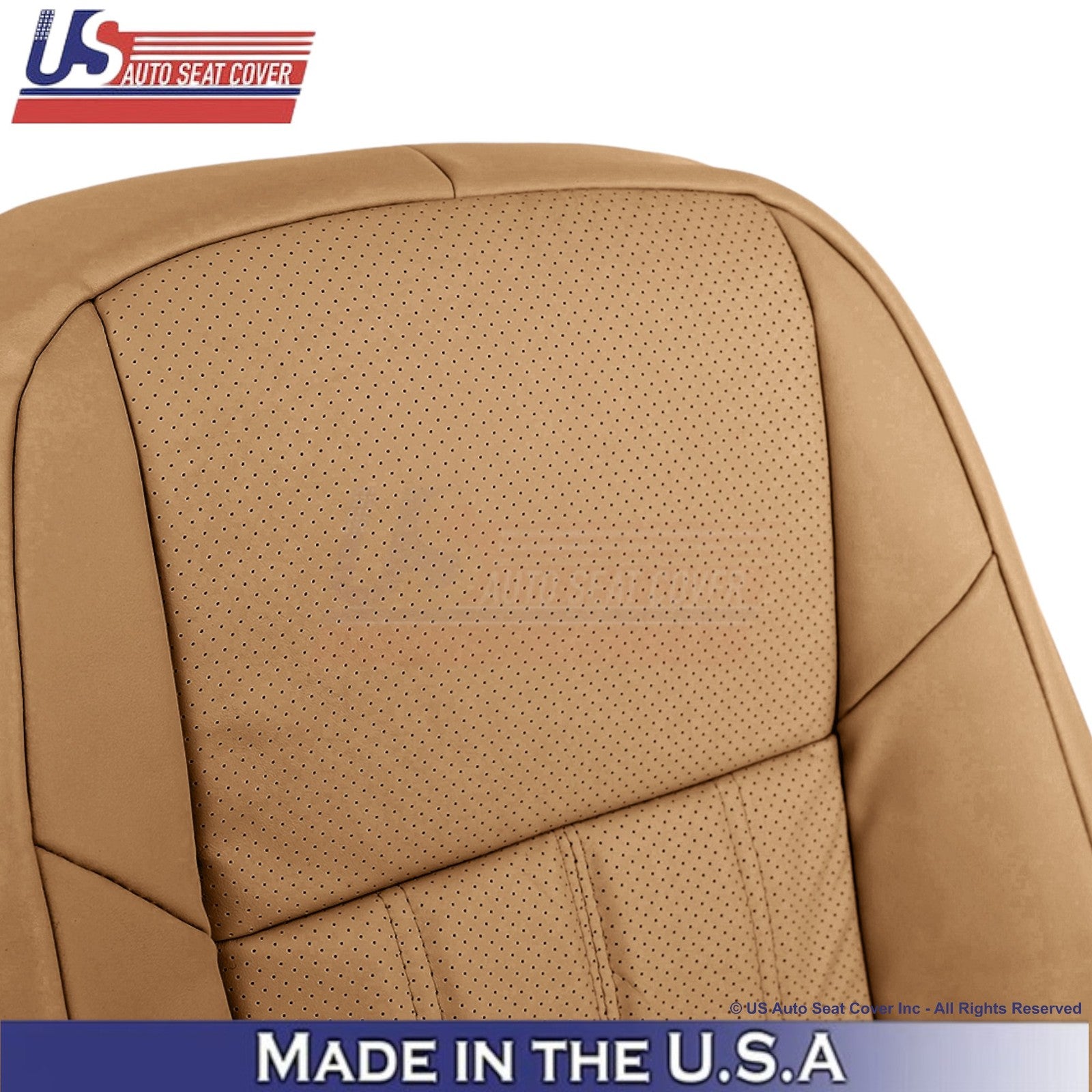 2016-2018 For Lexus ES 350 Leather Passenger Side Replacement Seat Covers Flaxen
