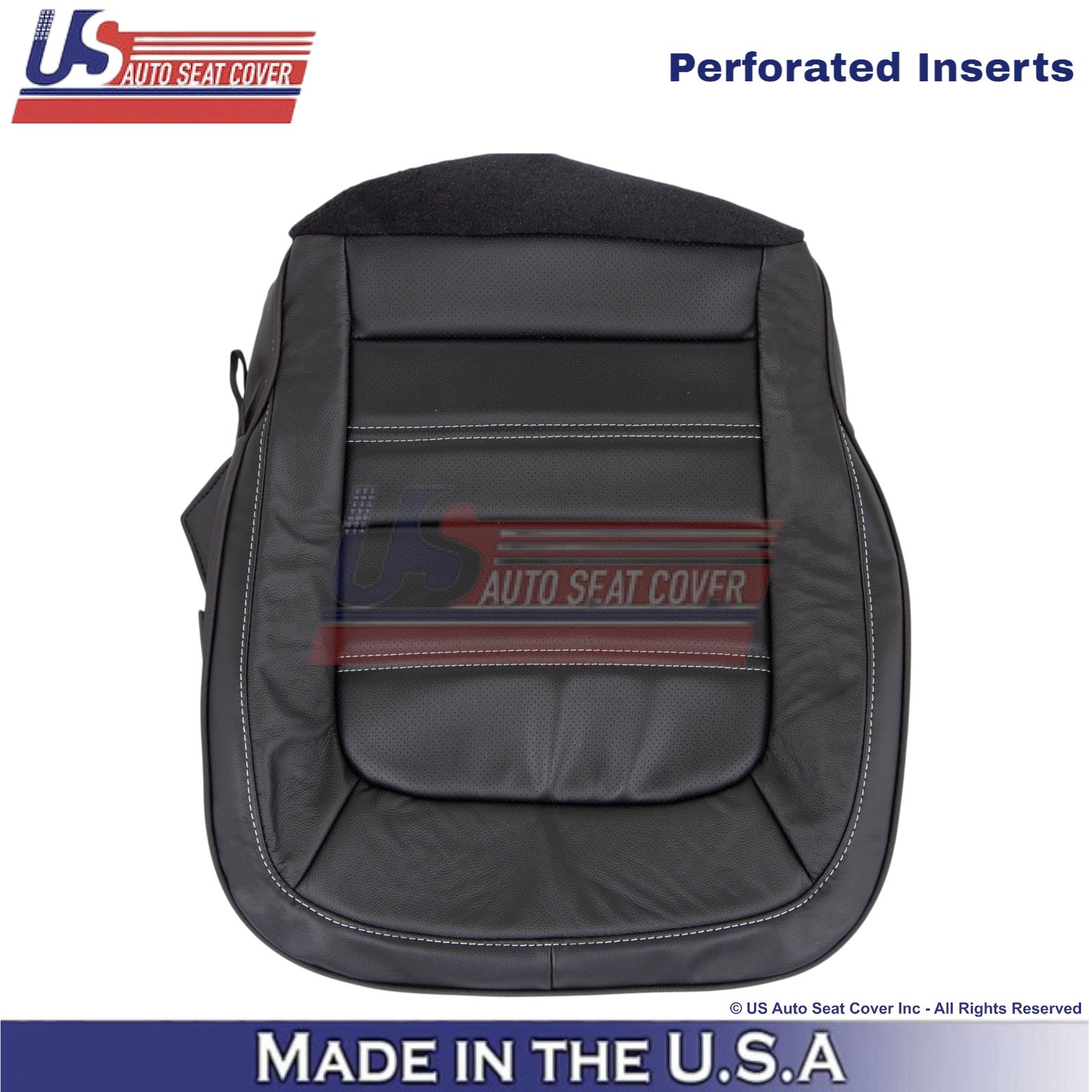 2015-2022 For GMC Canyon Denali Leatherette Driver Bottom Seat Cover Jet Black