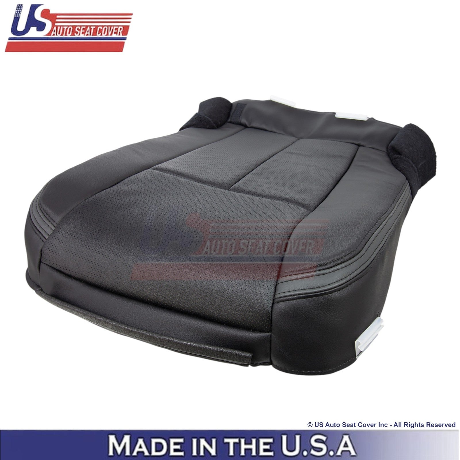 2015-2017 Fits Ford Expedition Platinum Leather Front Bottom Seat Covers Ebony