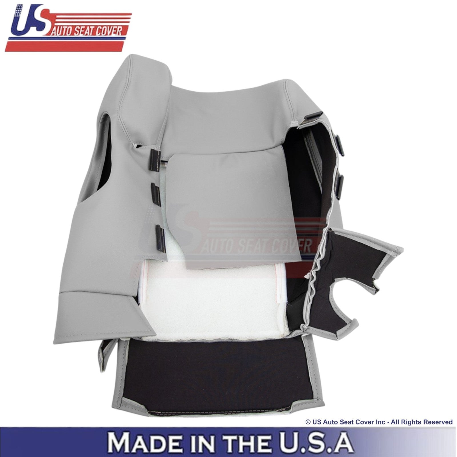 2003-2007 Fits Cadillac CTS Leather Driver/Passenger Top Replacement Covers Gray