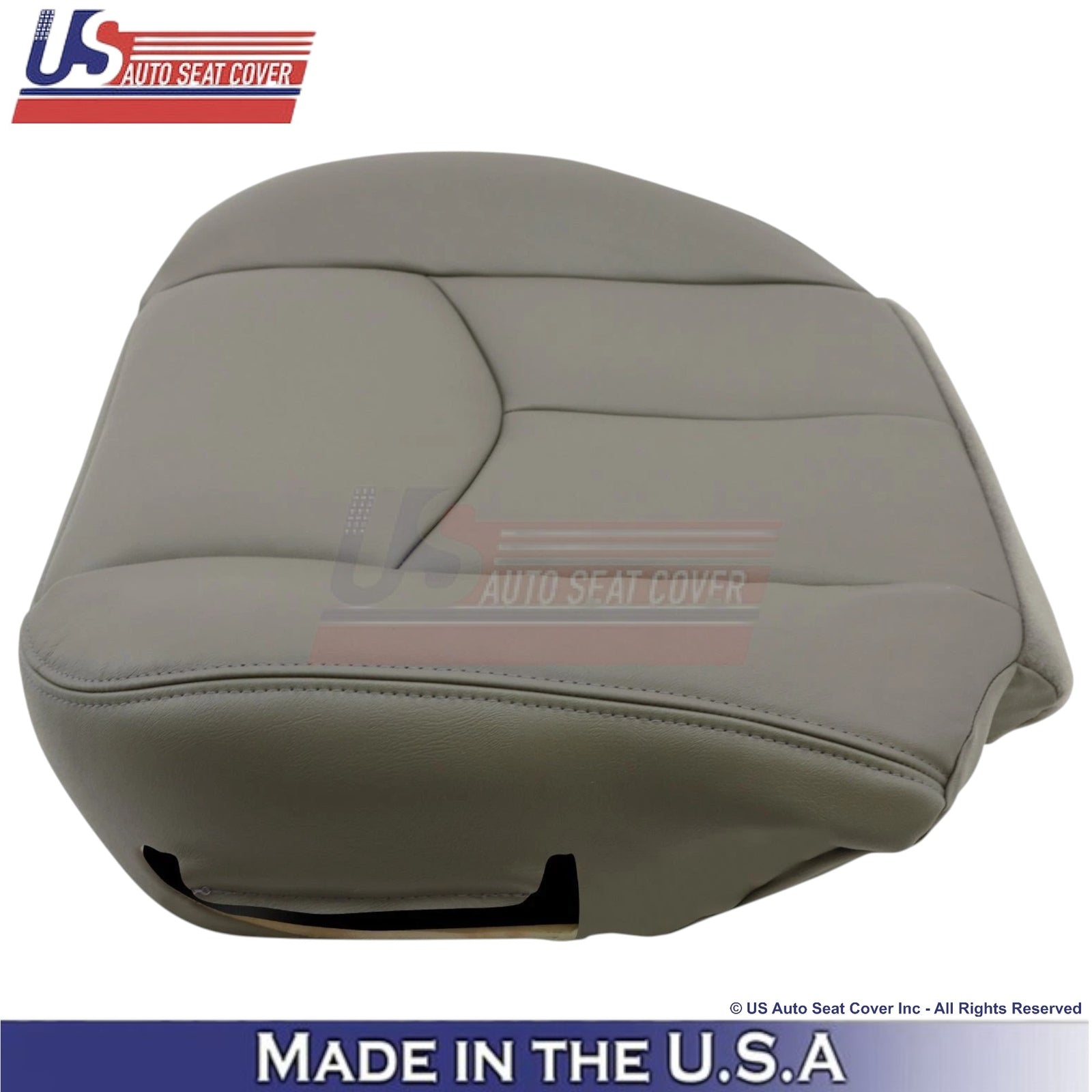 2003-2006 For Chevy Tahoe & Suburban Leatherette Driver Bottom Seat Cover Gray