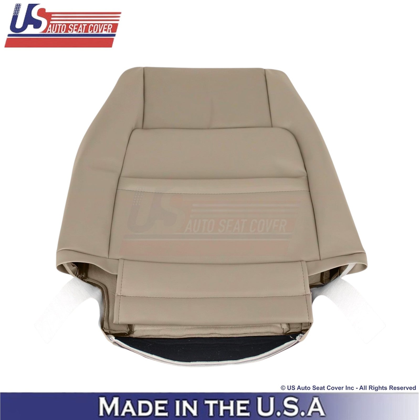 2000-2004 Fits Toyota Tundra Genuine Leather Front Replacement Seat Covers Tan