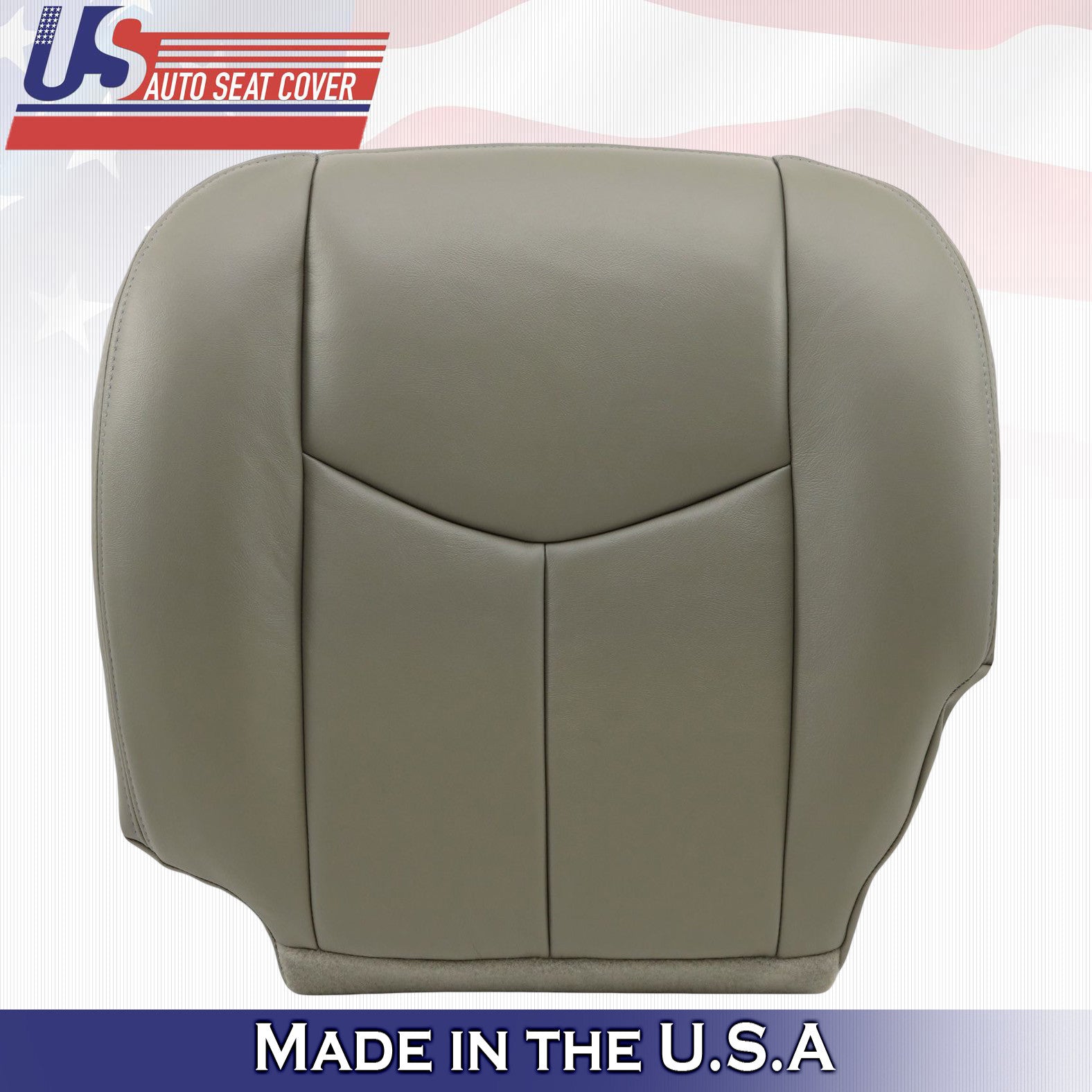 2003 2004 2005 2006 Chevy Silverado Passen Bottom Leather Seat Cover pewter gray