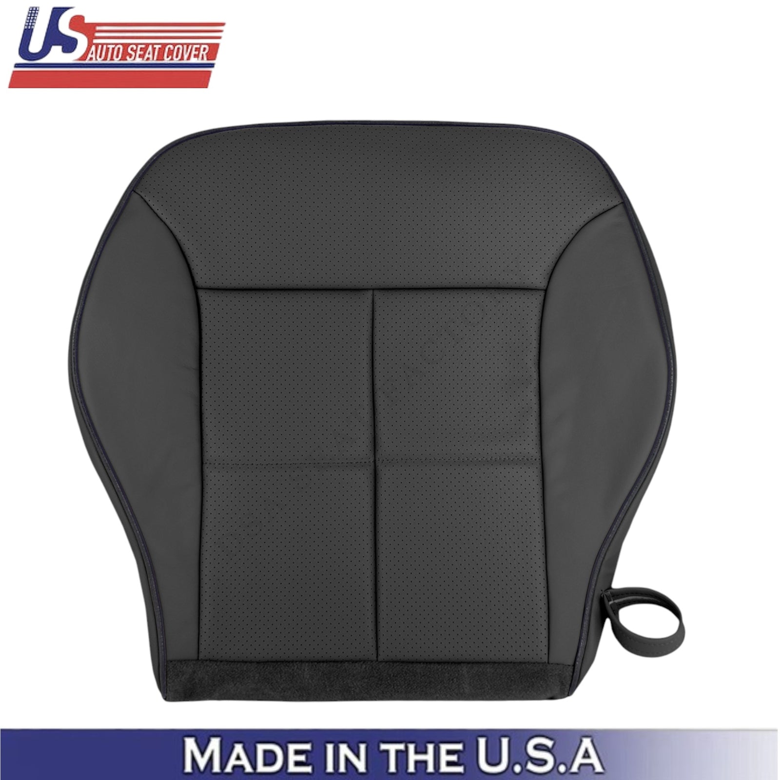 2007-2010 For Lincoln MKX Genuine Leather Front Bottom Covers Charcoal Black