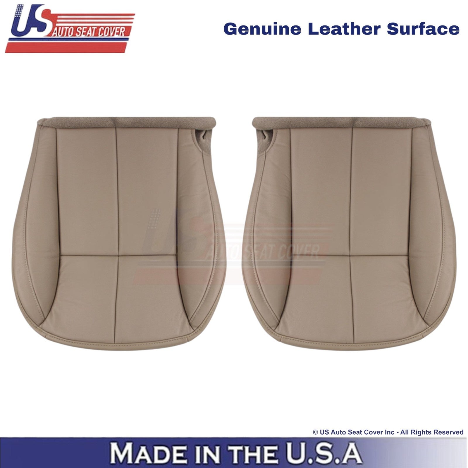 2001-2004 For Jeep Grand Cherokee Genuine Leather Front Covers Sandstone Beige