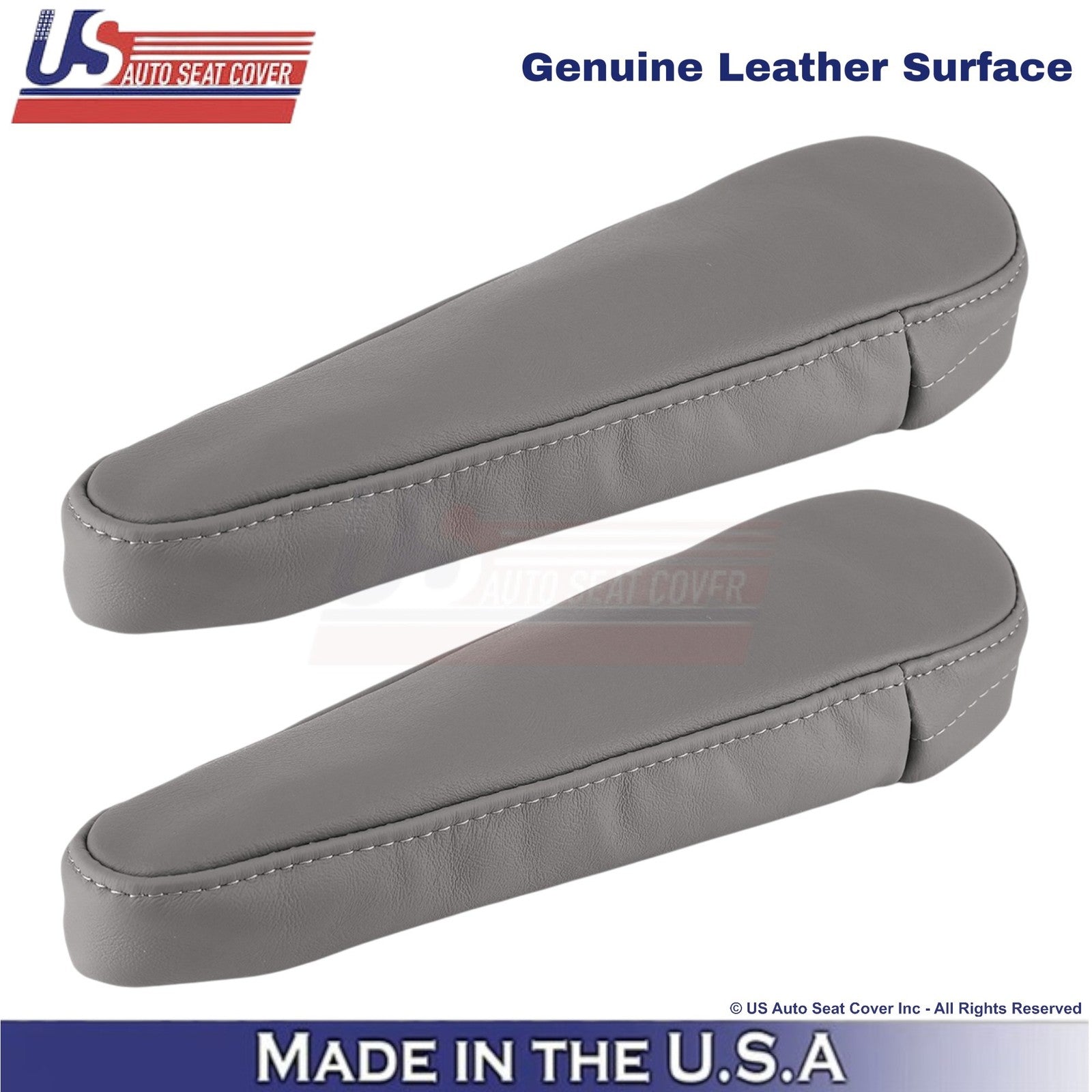 98-2003 For Toyota Sienna Genuine Leather Front Armrest Replacement Covers Gray