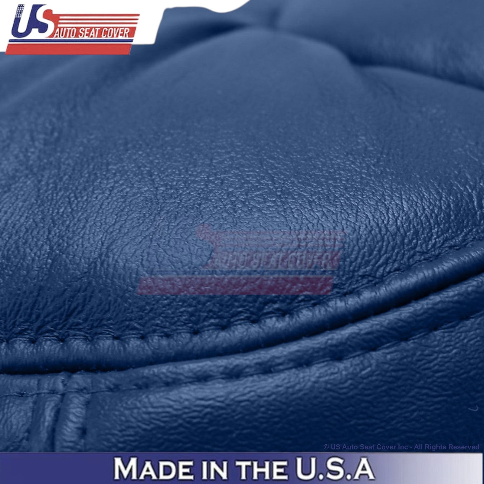 1995-1999 Fits Chevy Suburban Genuine Leather Passenger Side Covers Navy Blue