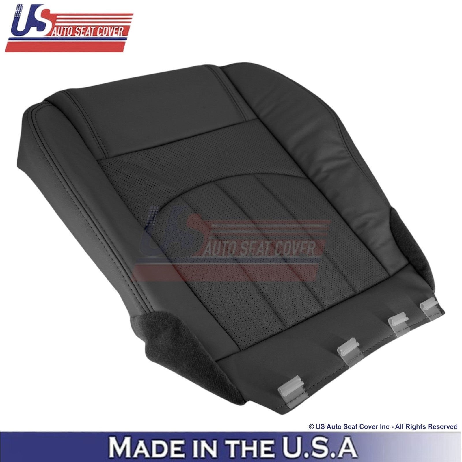 2013-2017 For Buick Enclave Leatherette Front Bottom Replacement Covers Ebony
