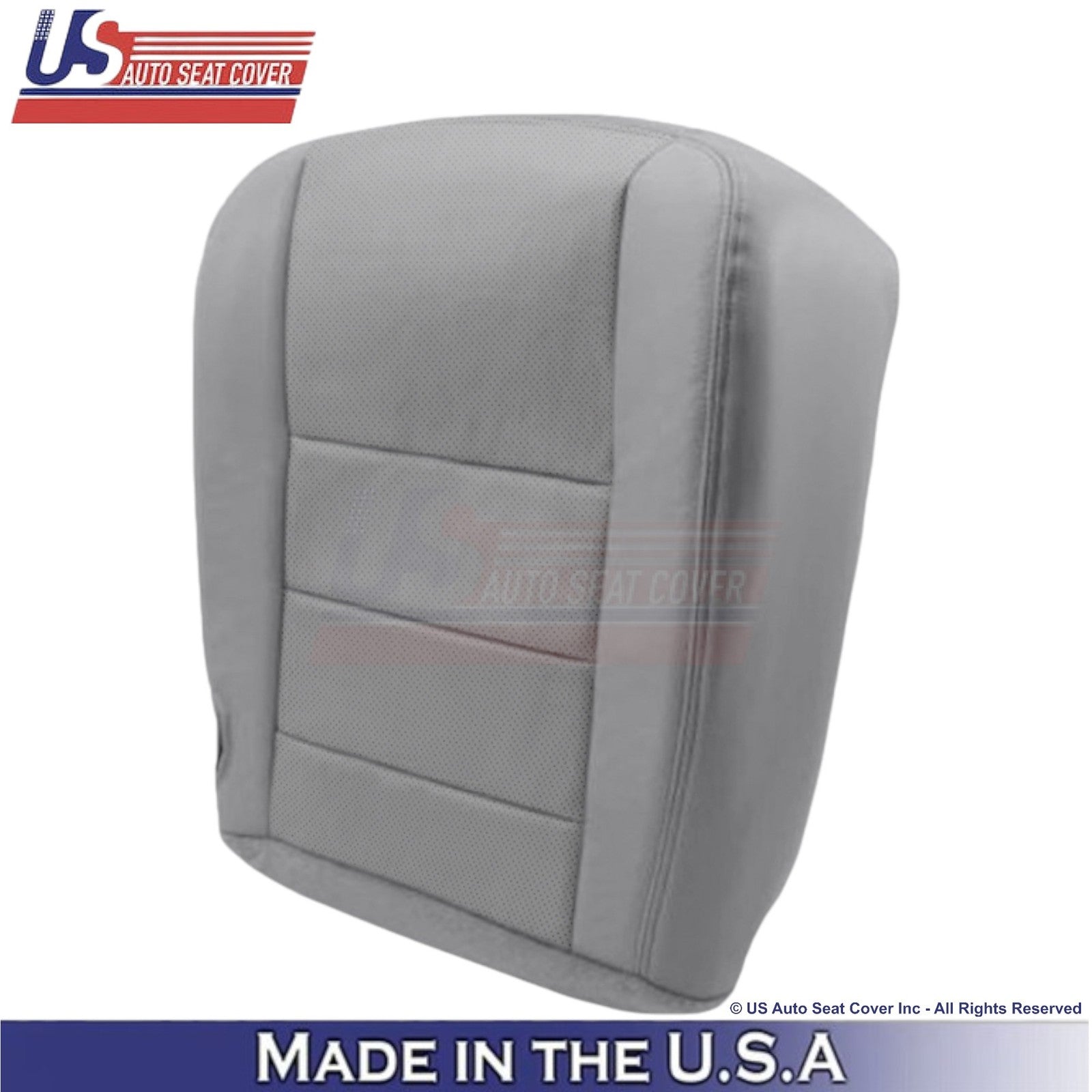 2002-2003 Fits Ford F250 F350 Lariat Leatherette Perf Passenger Side Covers Gray