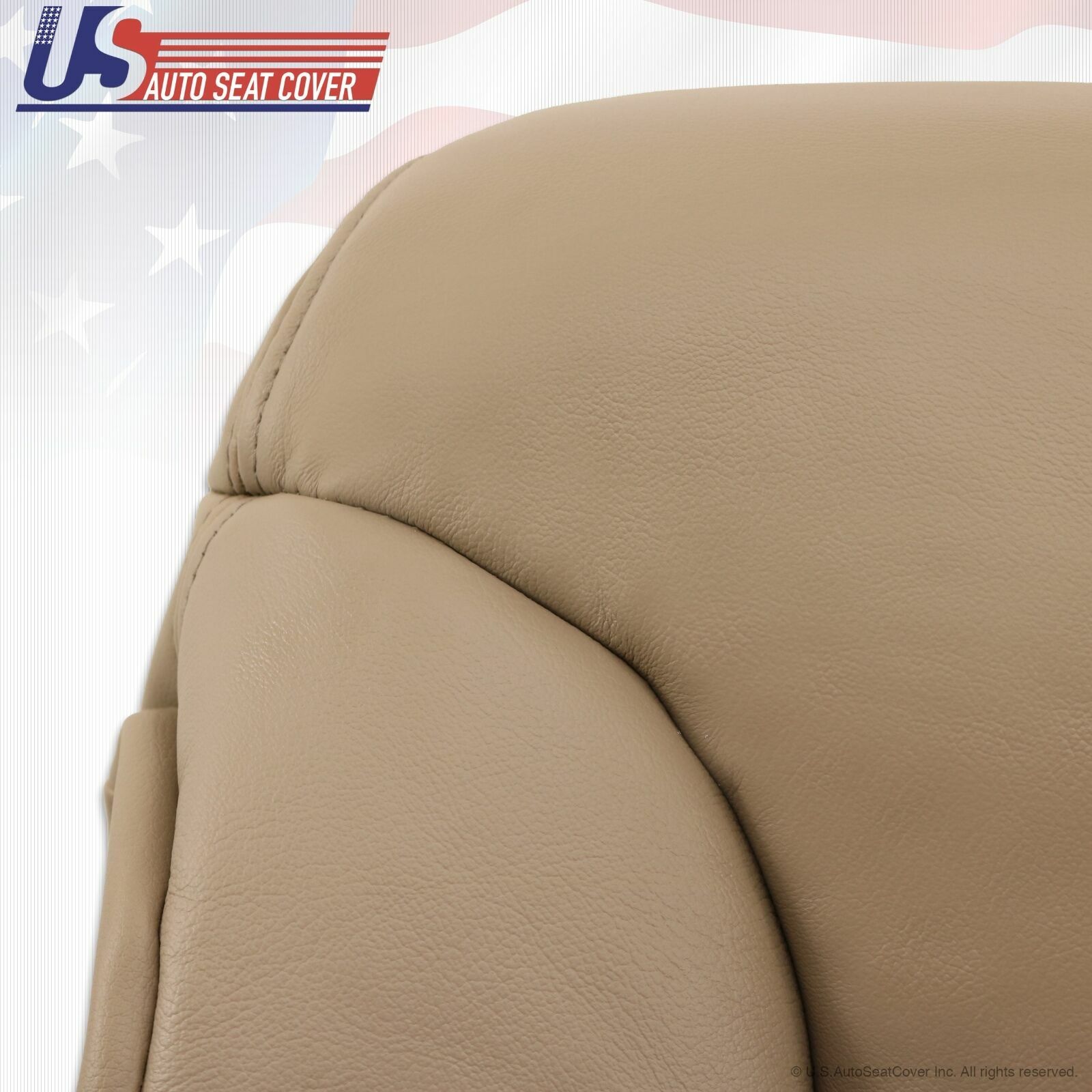 1995 to1999 Chevrolet C/K 1500 Driver Upper top Lean Back Leather Seat Cover Tan
