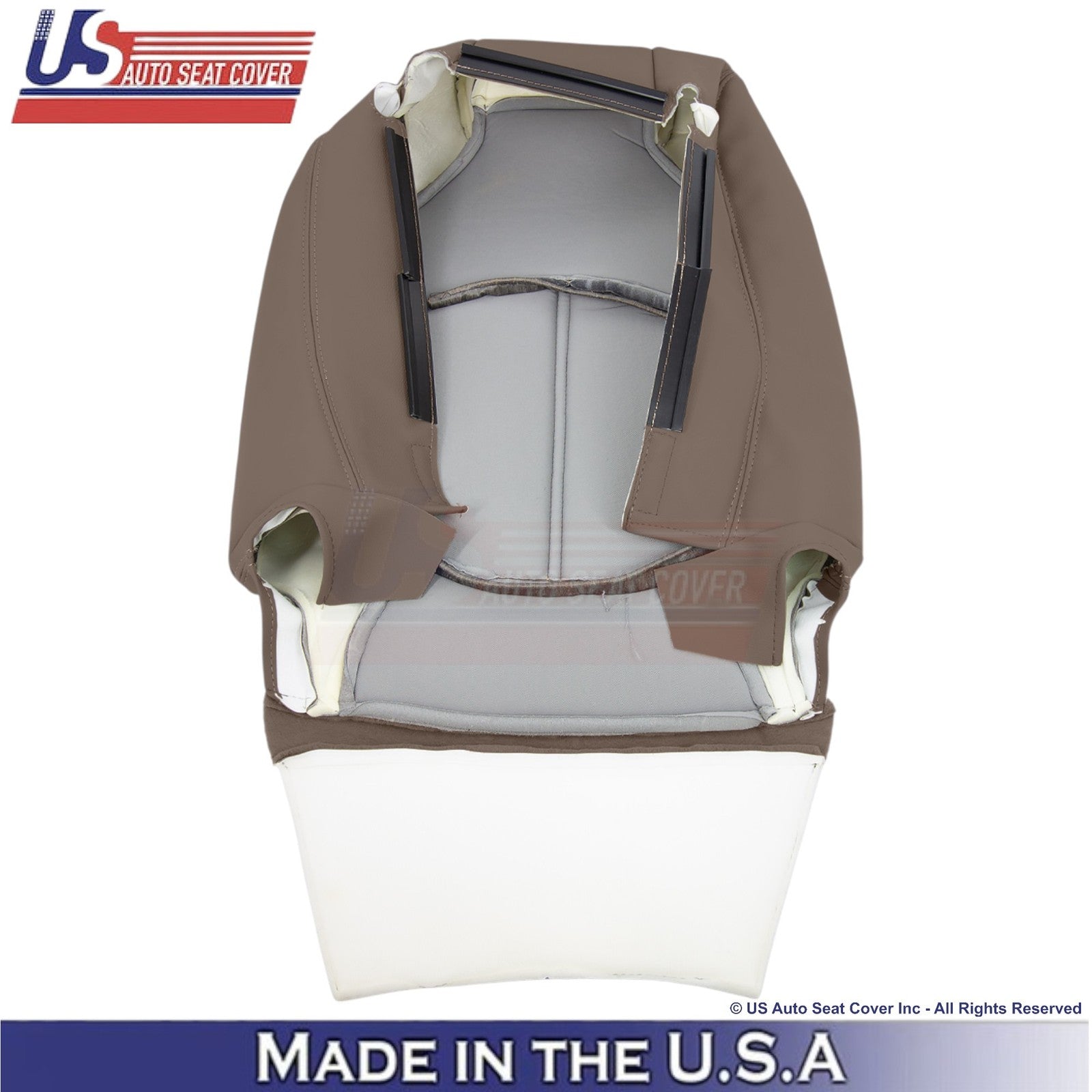 2013-2016 Fits GMC Acadia Leatherette Passenger Top Seat Cover Dark Cashmere