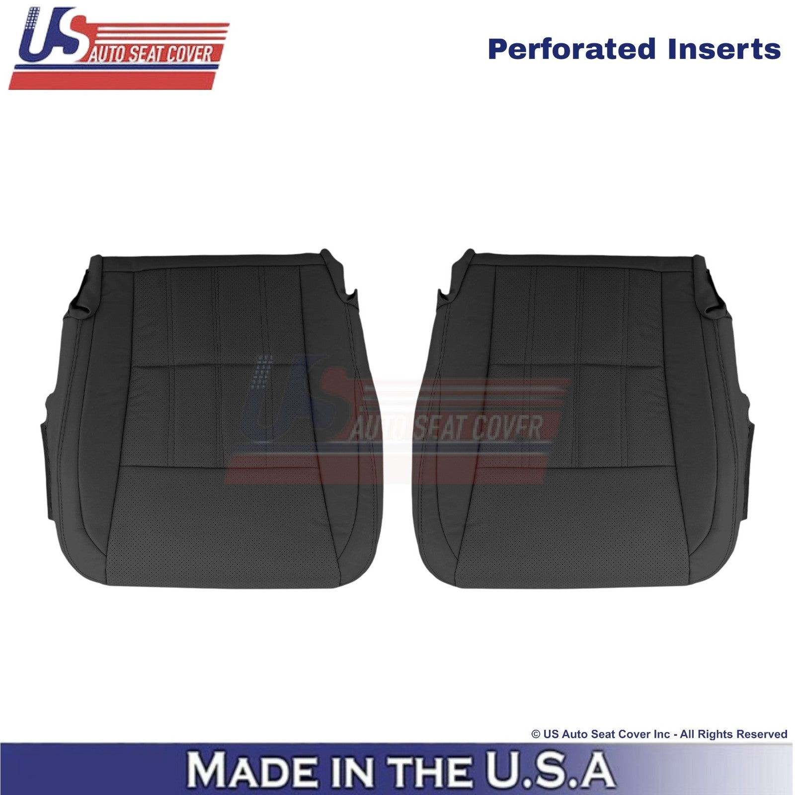2016-2018 Fits Lexus ES 350 Leather Front Bottom Replacement Seat Covers Black