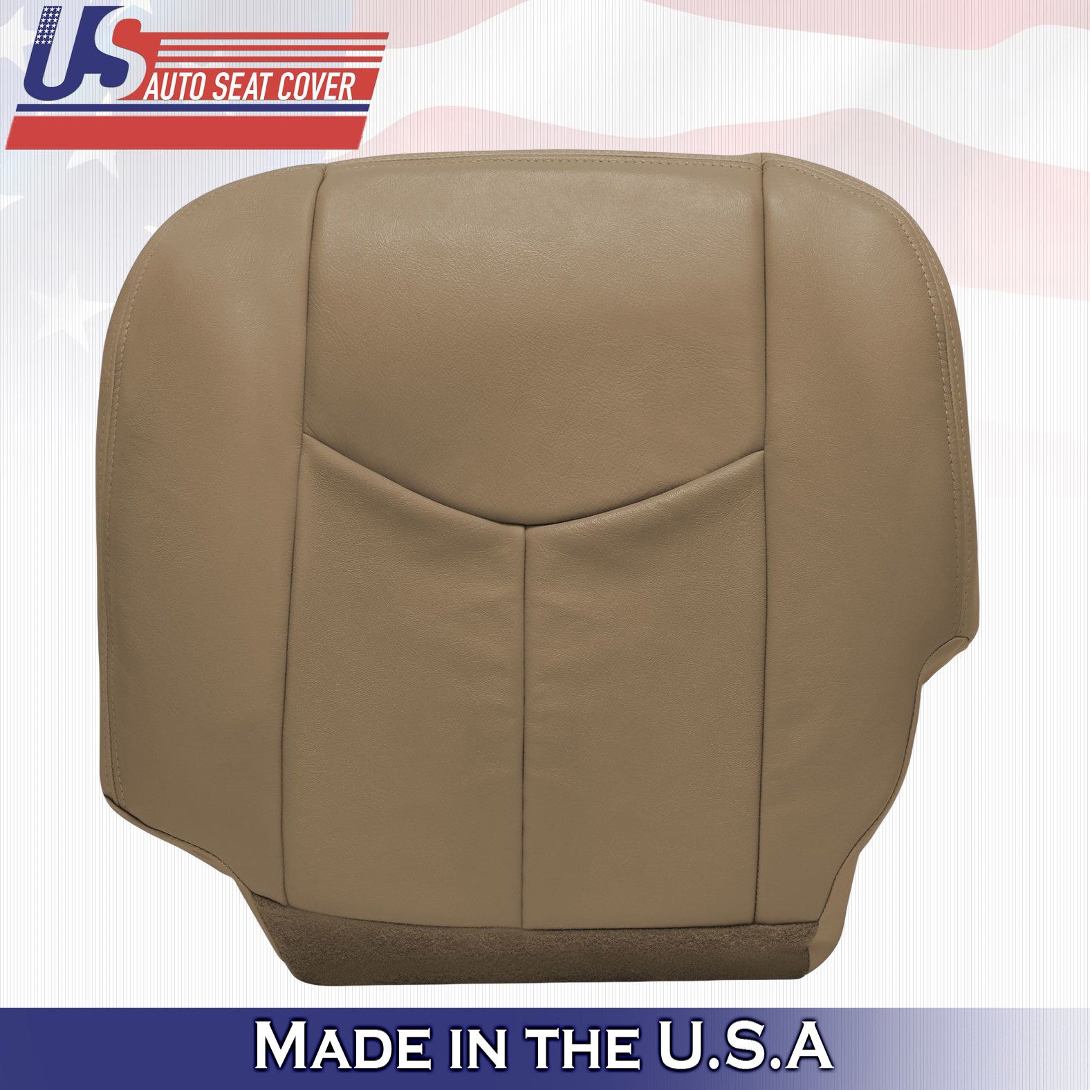 2003 2004 2005 2006 2007 GMC Sierra Driver Bottom Leather Seat Cover Tan Med