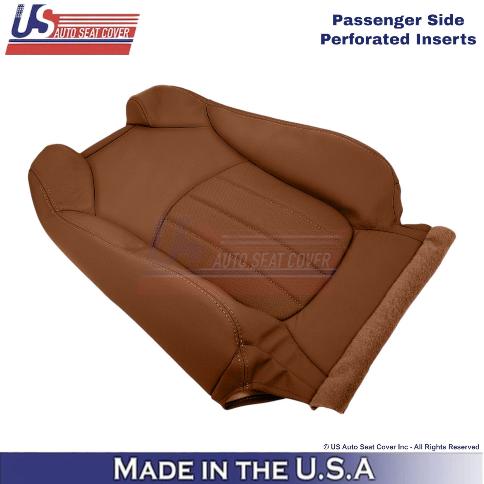 2015-2017 Fits Chevy Traverse Leatherette Perforated Front Seat Covers Saddle Up