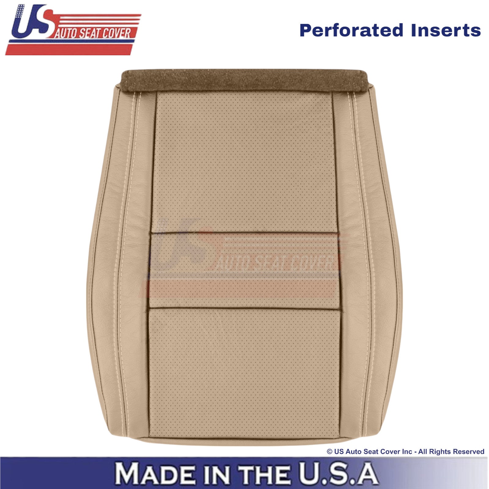 2011-2017 For Dodge Durango Genuine Leather Front Passenger Seat Covers Tan