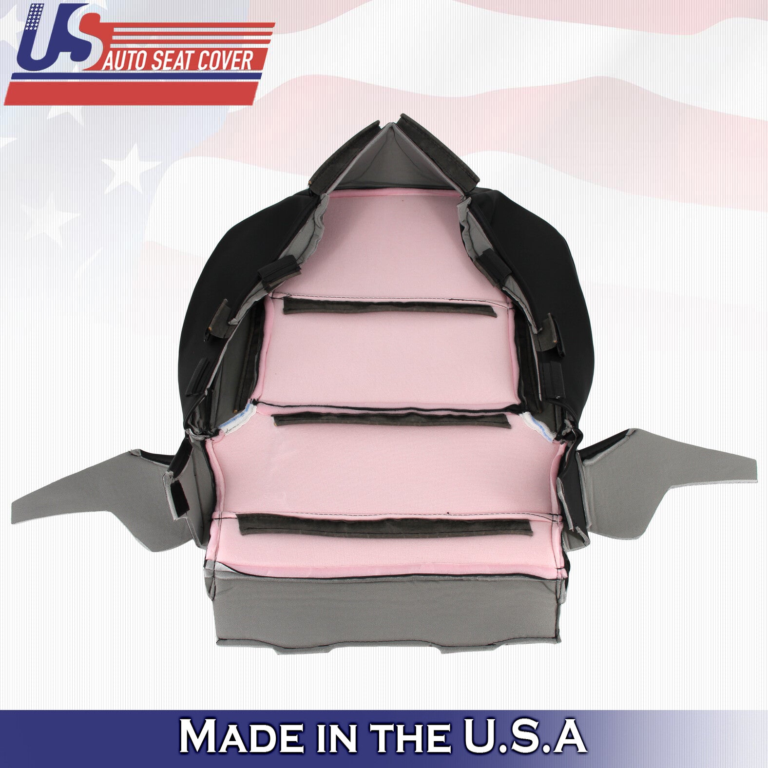 2015 For Chevy Silverado 2500 3500 Driver Top & Bottom Leather Seat Covers Black