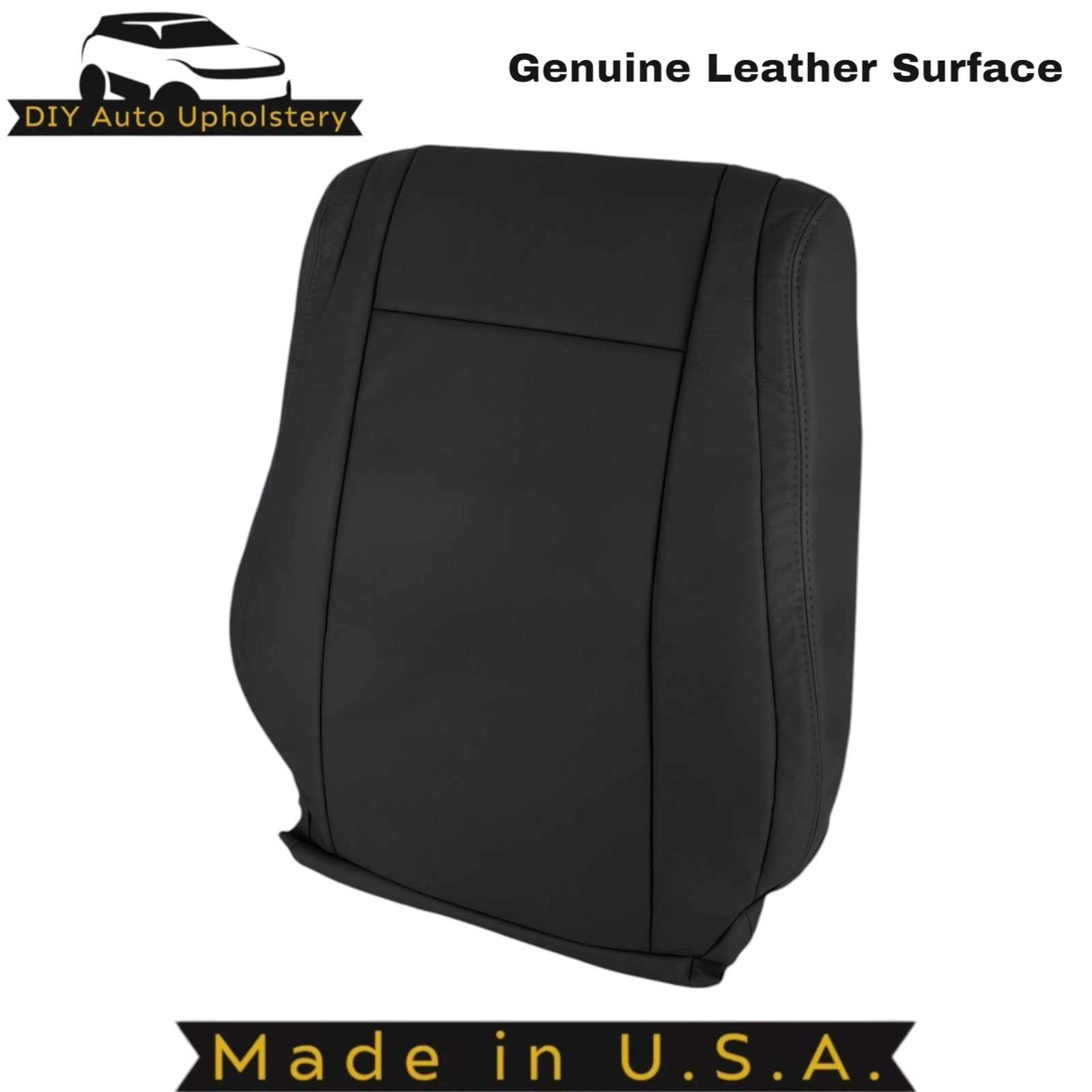 2007-2013 For Toyota Tundra Genuine Leather Front Top Seat Covers Black