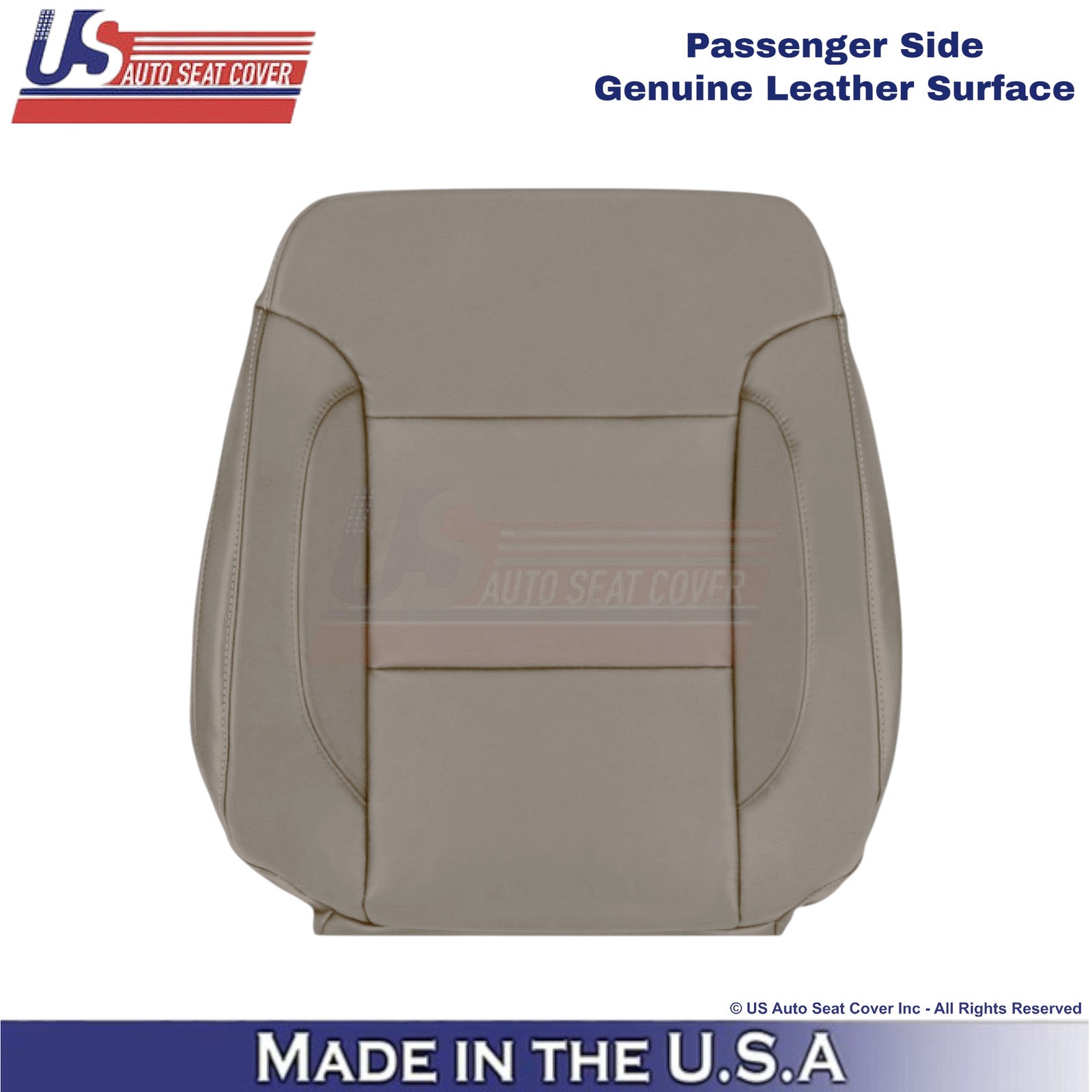 2014-2019 For Chevy Silverado 1500 LT Genuine Leather Passenger Top Cover Dune